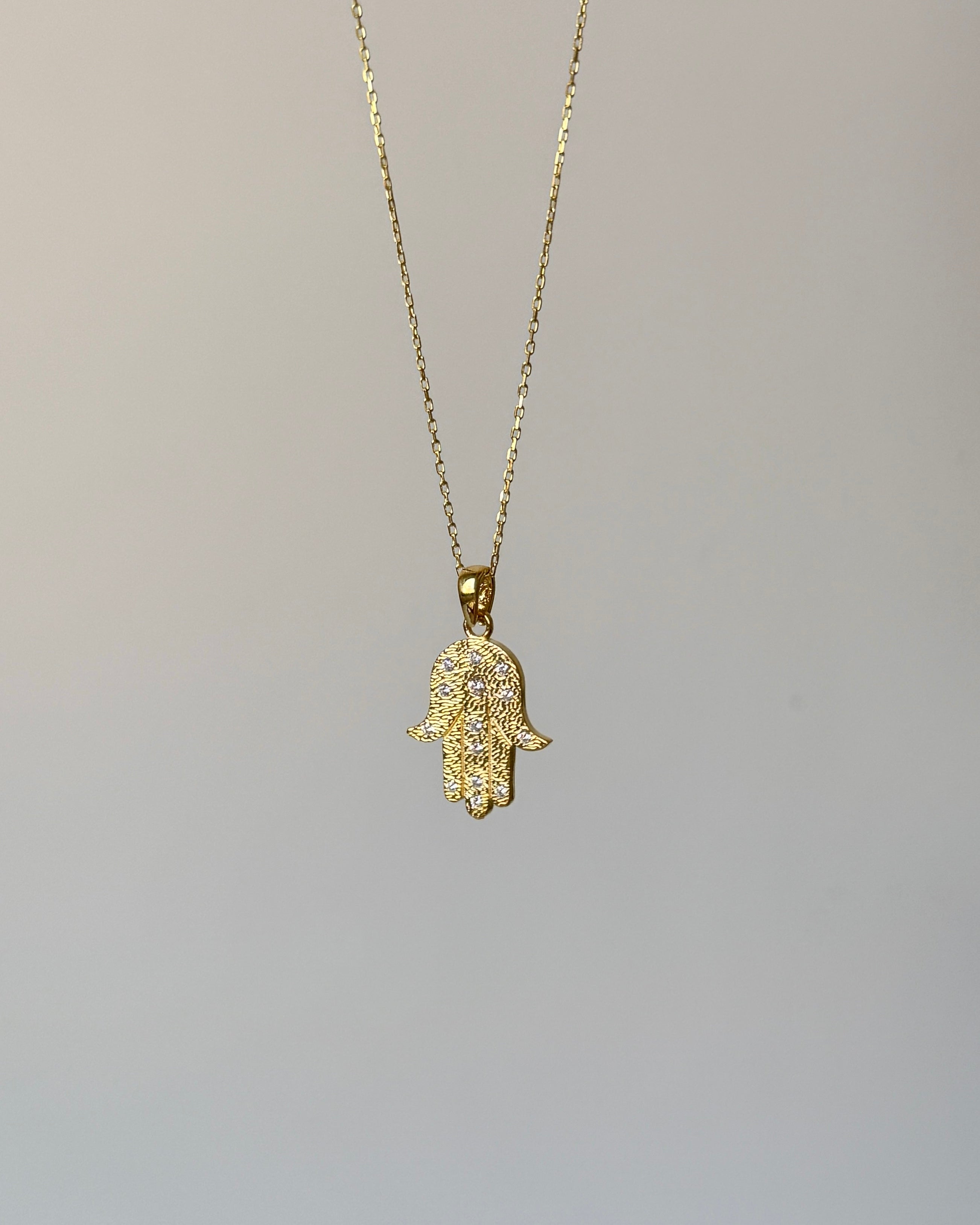 925 | Beyaz Taş Hamsa Kolye