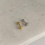 925 Gümüş Taşsız Güneş Piercing (tek adet)