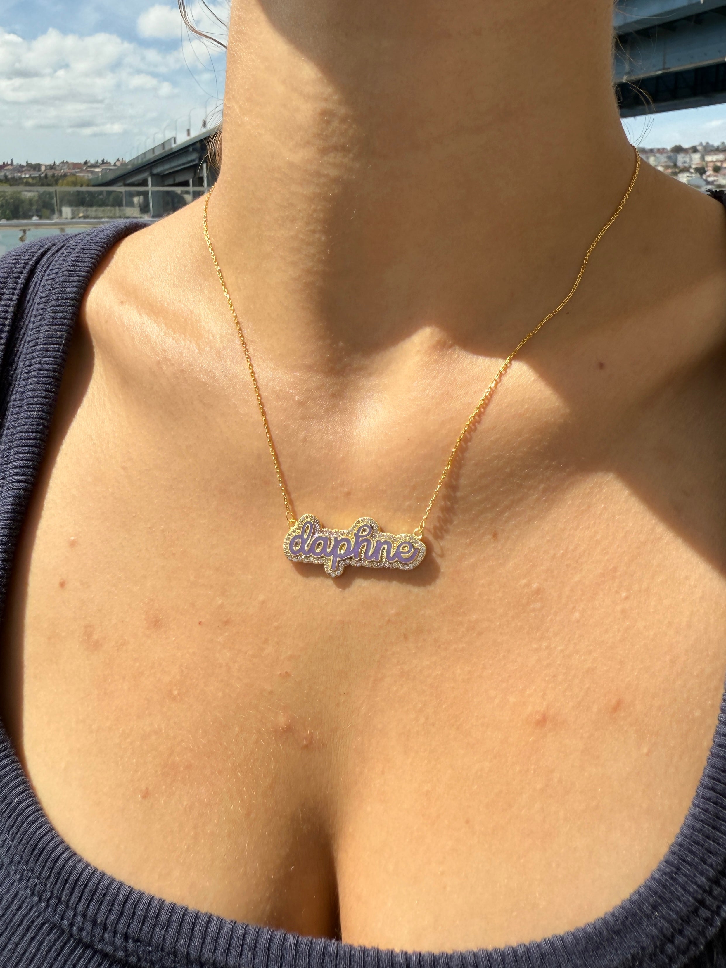 925 | Mineli Taşlı İsim Kolye