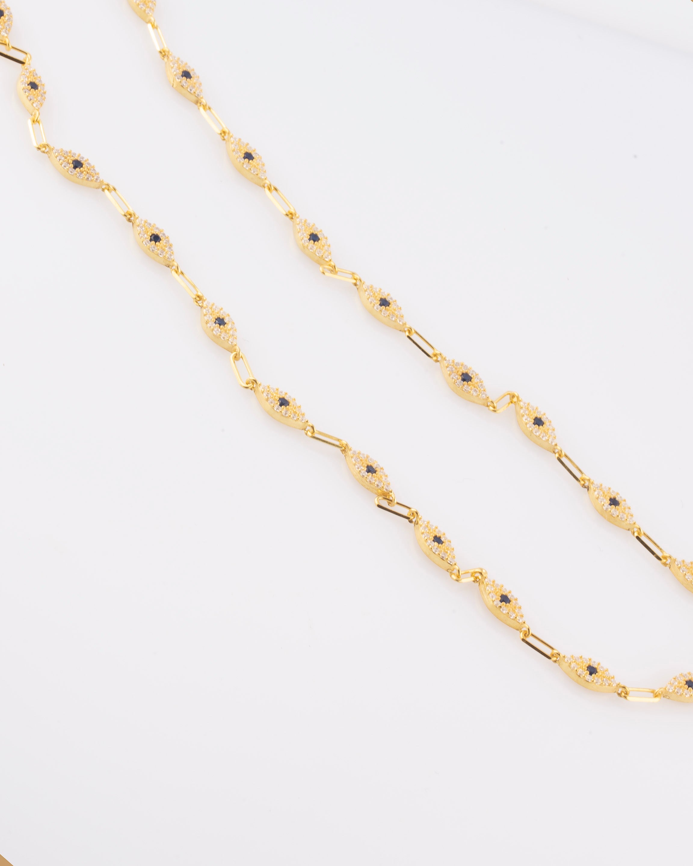 925 | Lacivert Göz Choker Kolye