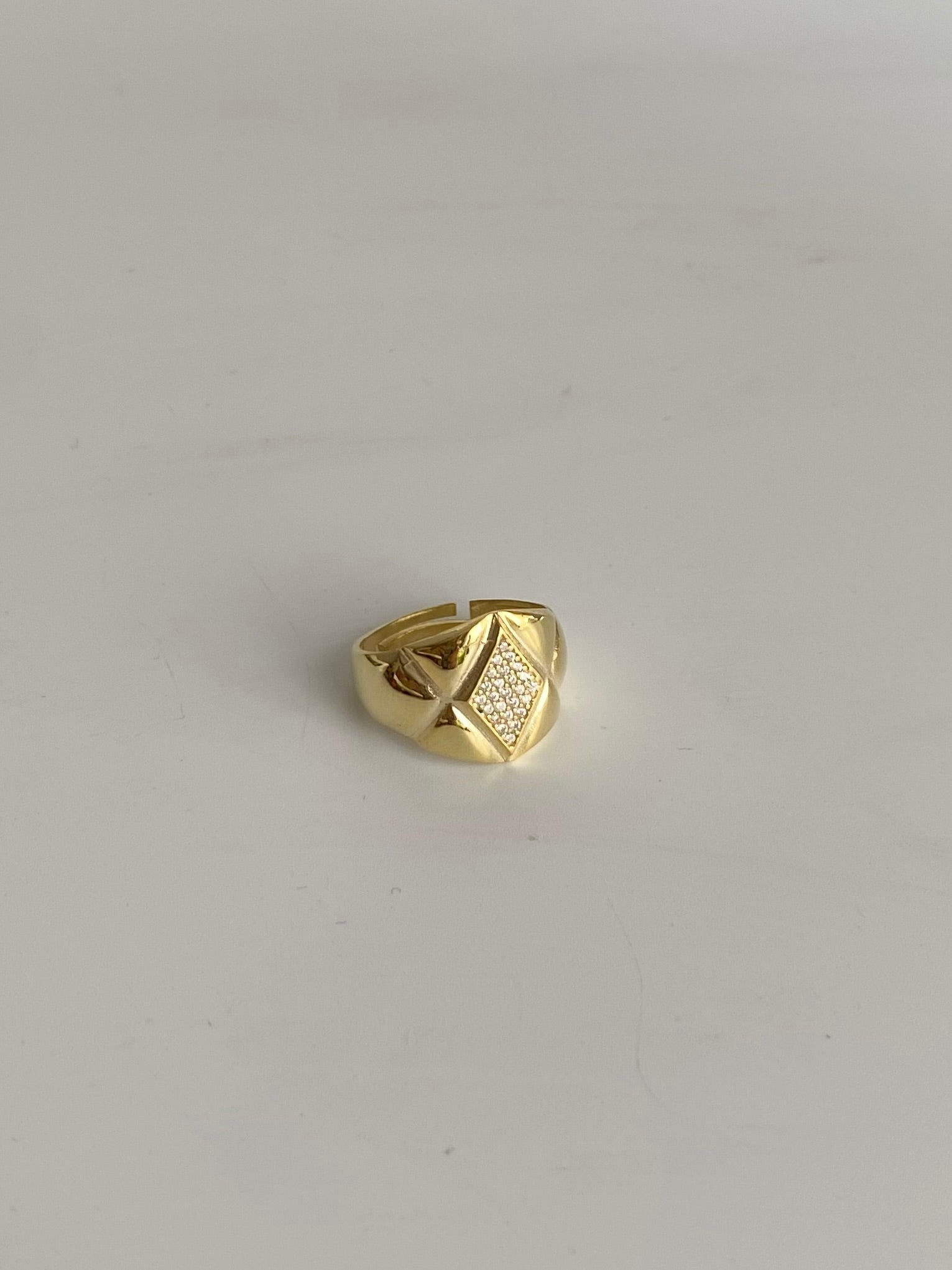 925 Gümüş Baklava Desen Serçe Parmak Yüzüğü