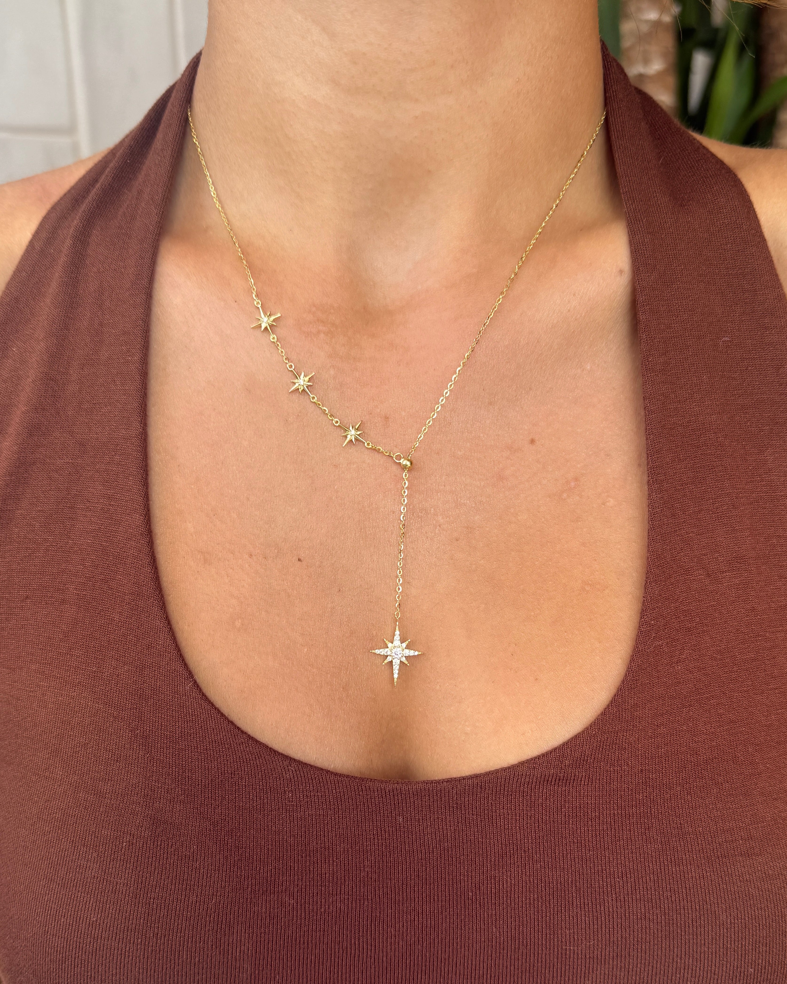 925 | Asansörlü Kutup Yıldız Kolye