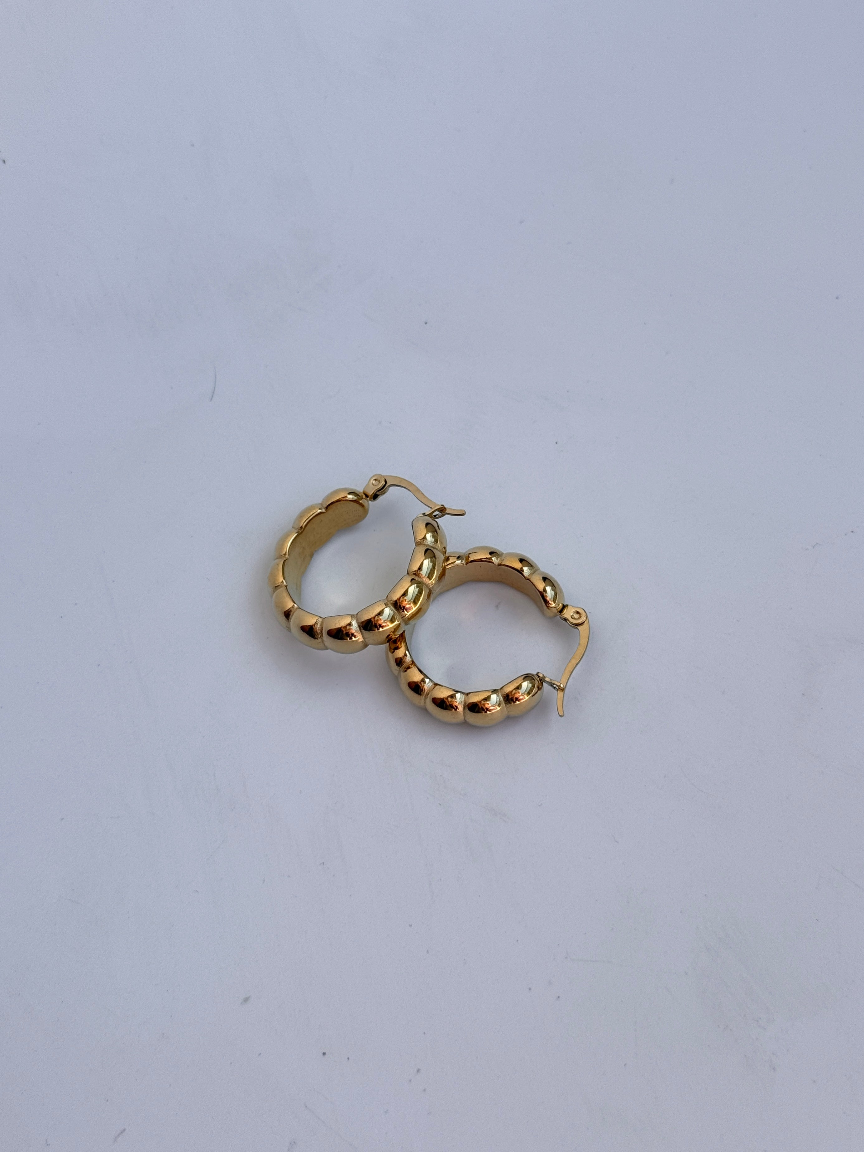 Çelik Bambu Halka Küpe