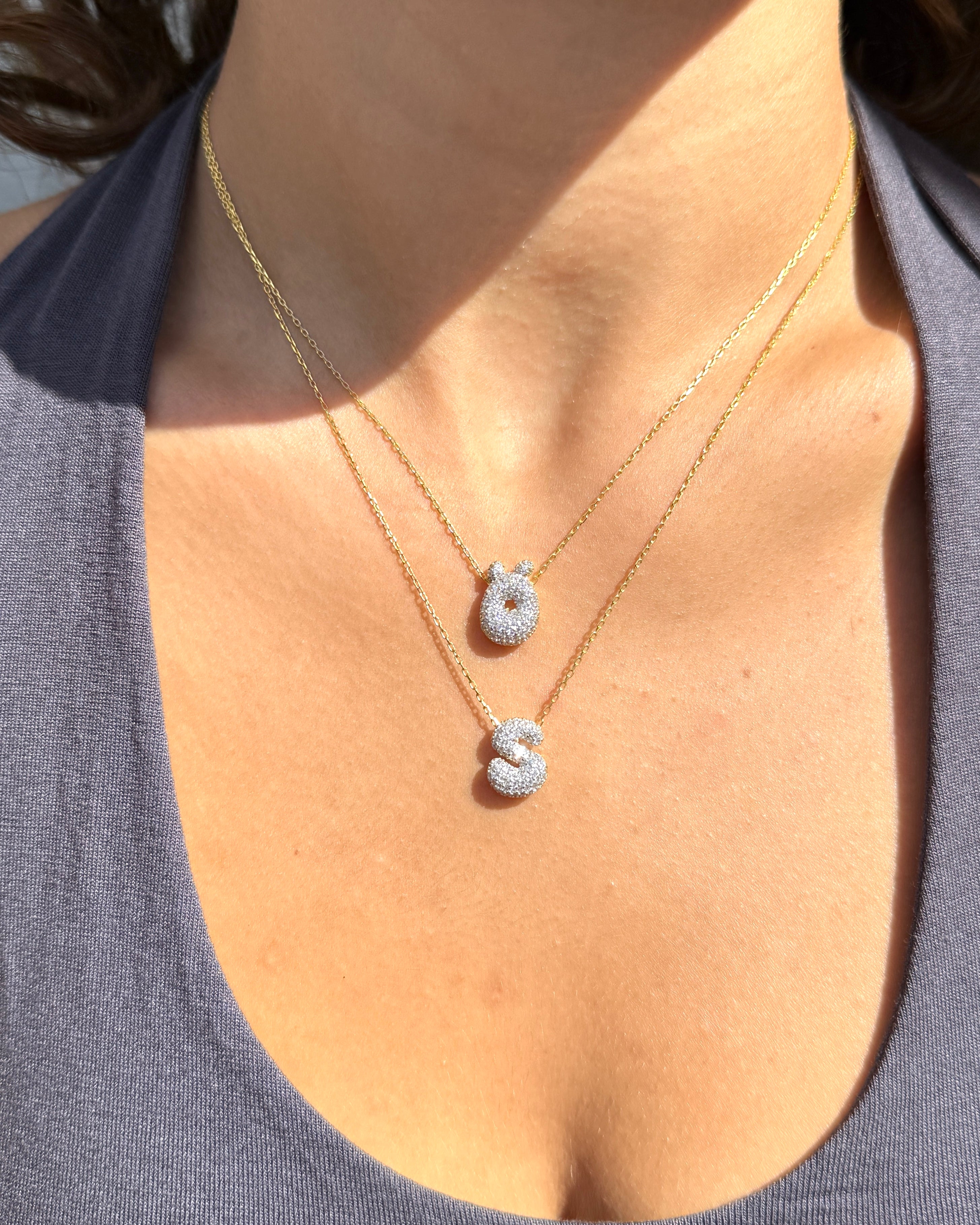 925 | Mini Asimetrik Harf Kolye