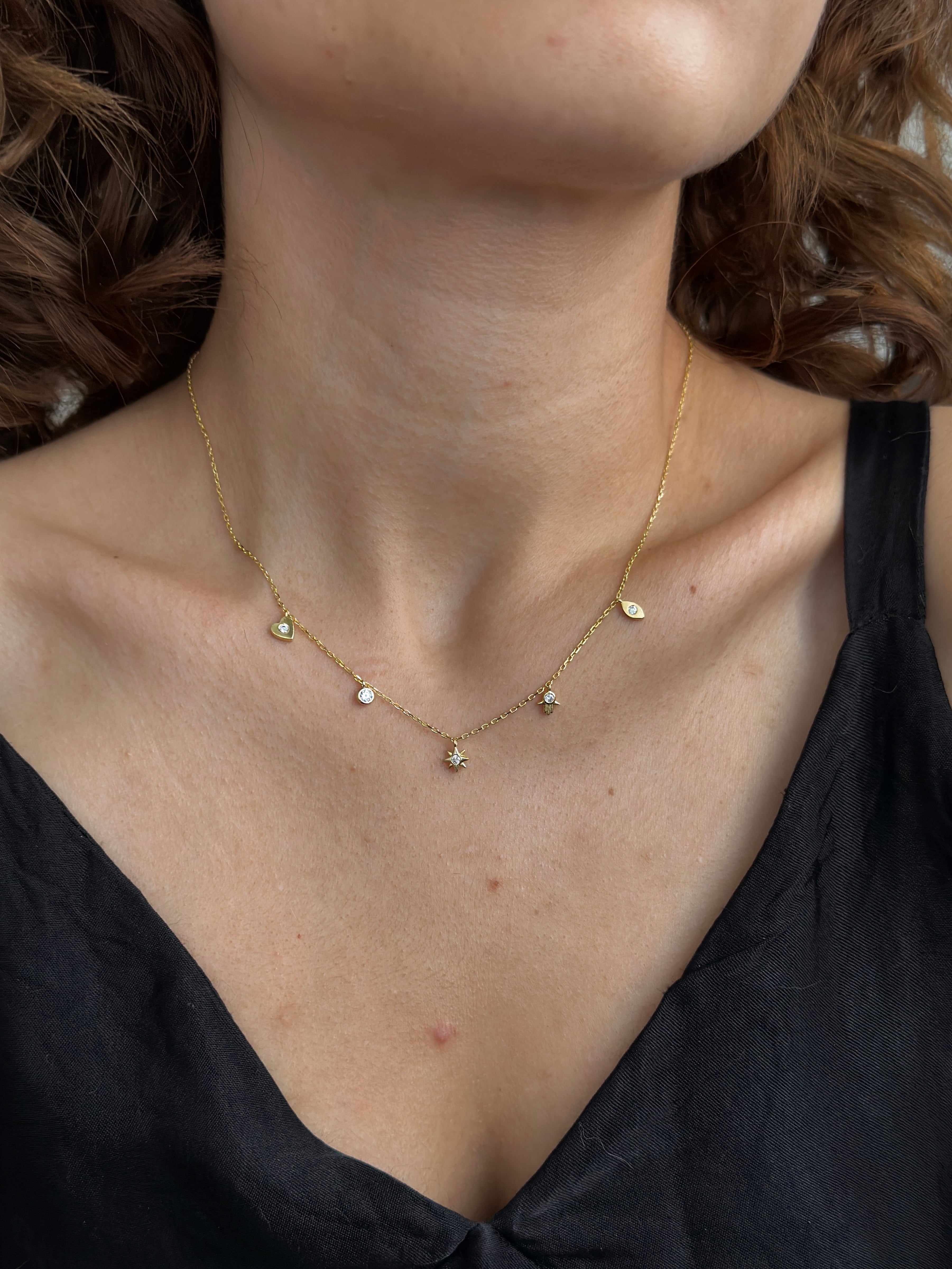 925 Gümüş Sembollü Şans Kolyesi