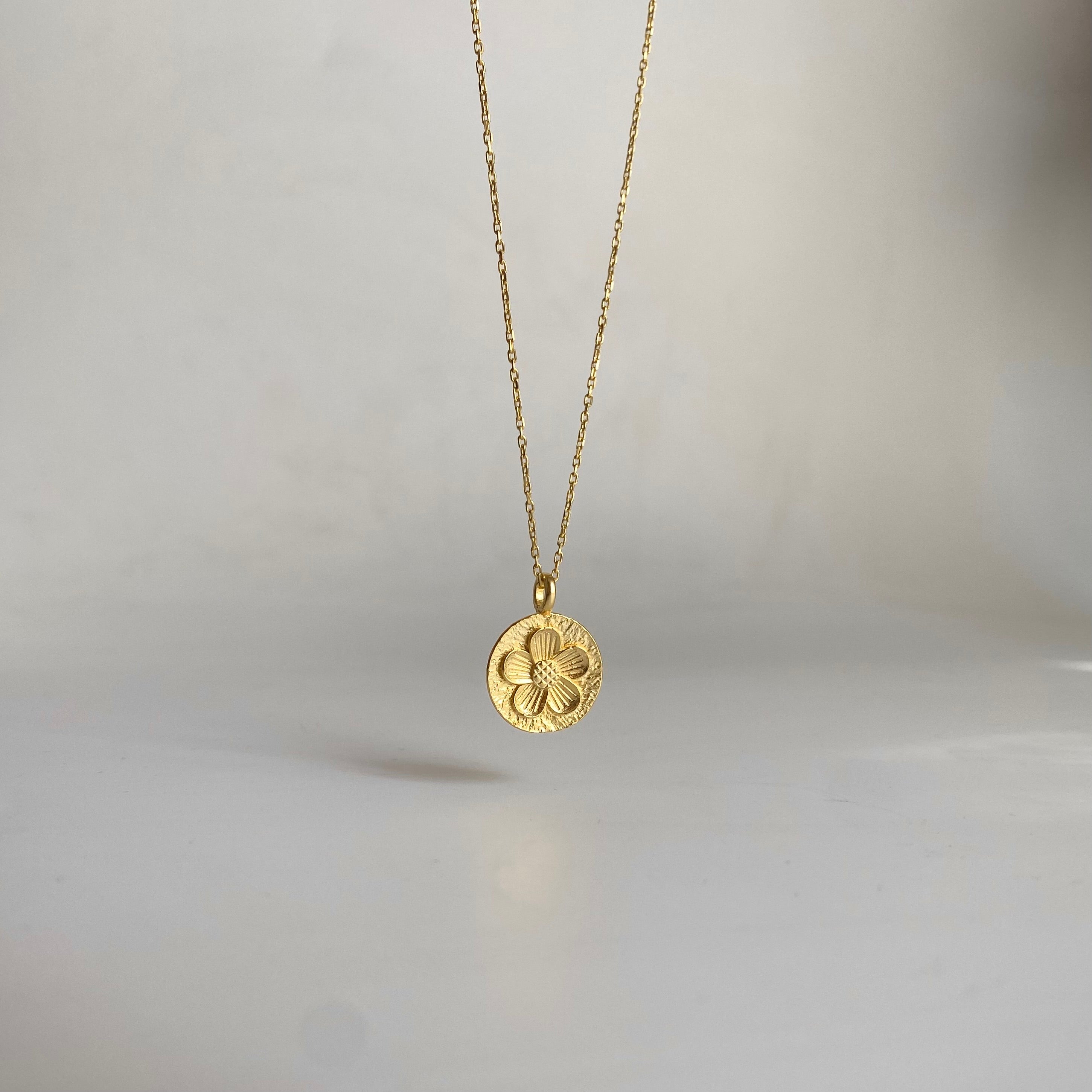 925 Gümüş Vintage Çiçek Kolye