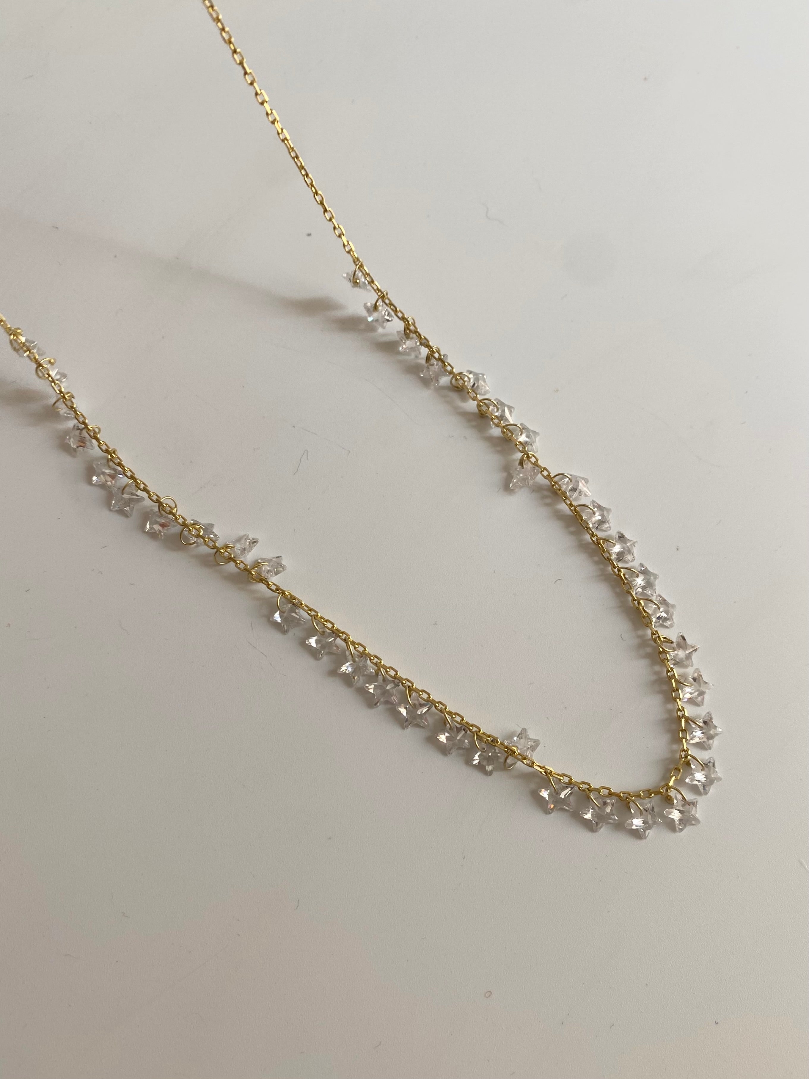 925 Gümüş Şeffaf Yıldız Charm Kolye