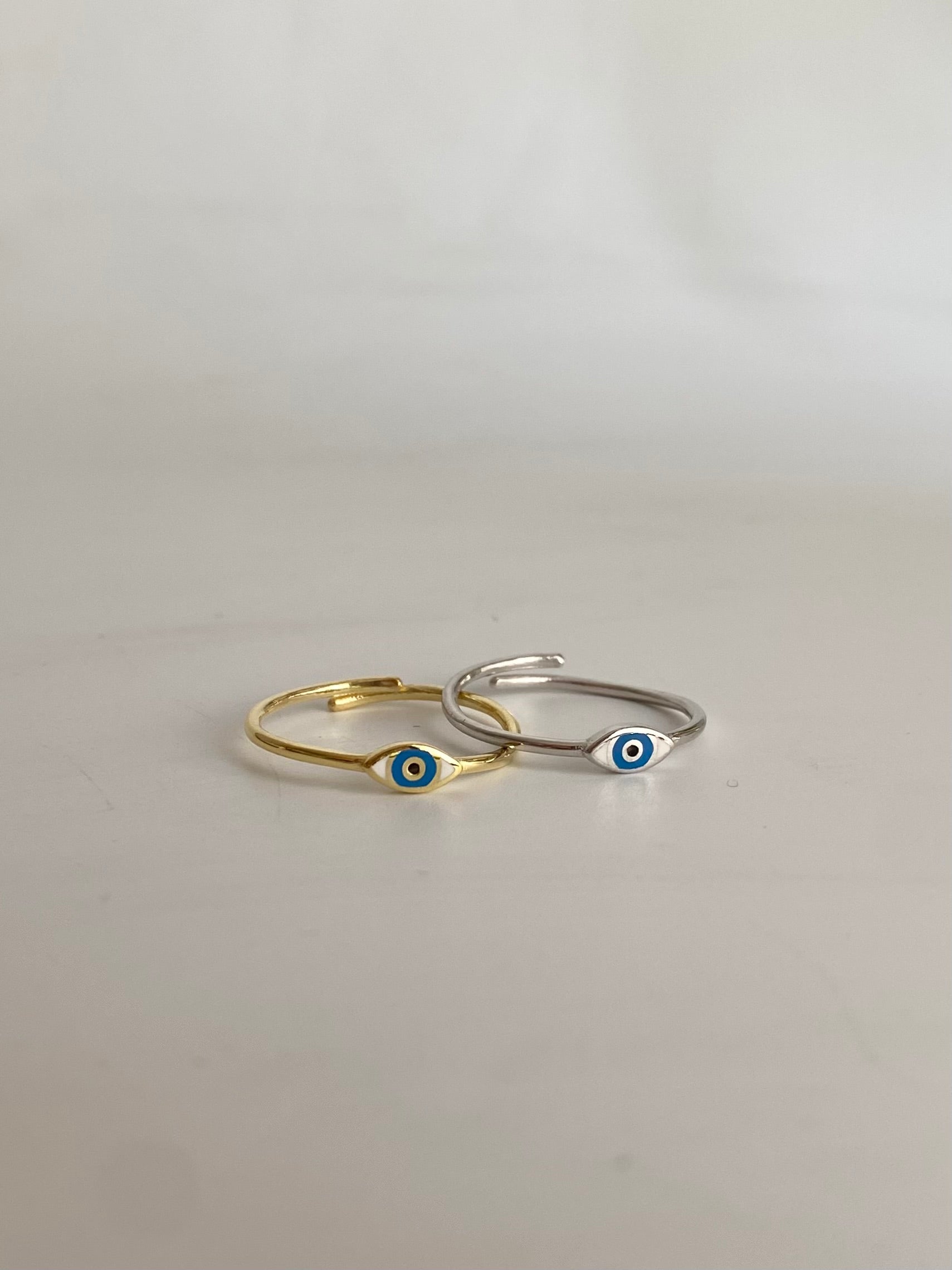 925 Gümüş İnce Mineli Göz Yüzük