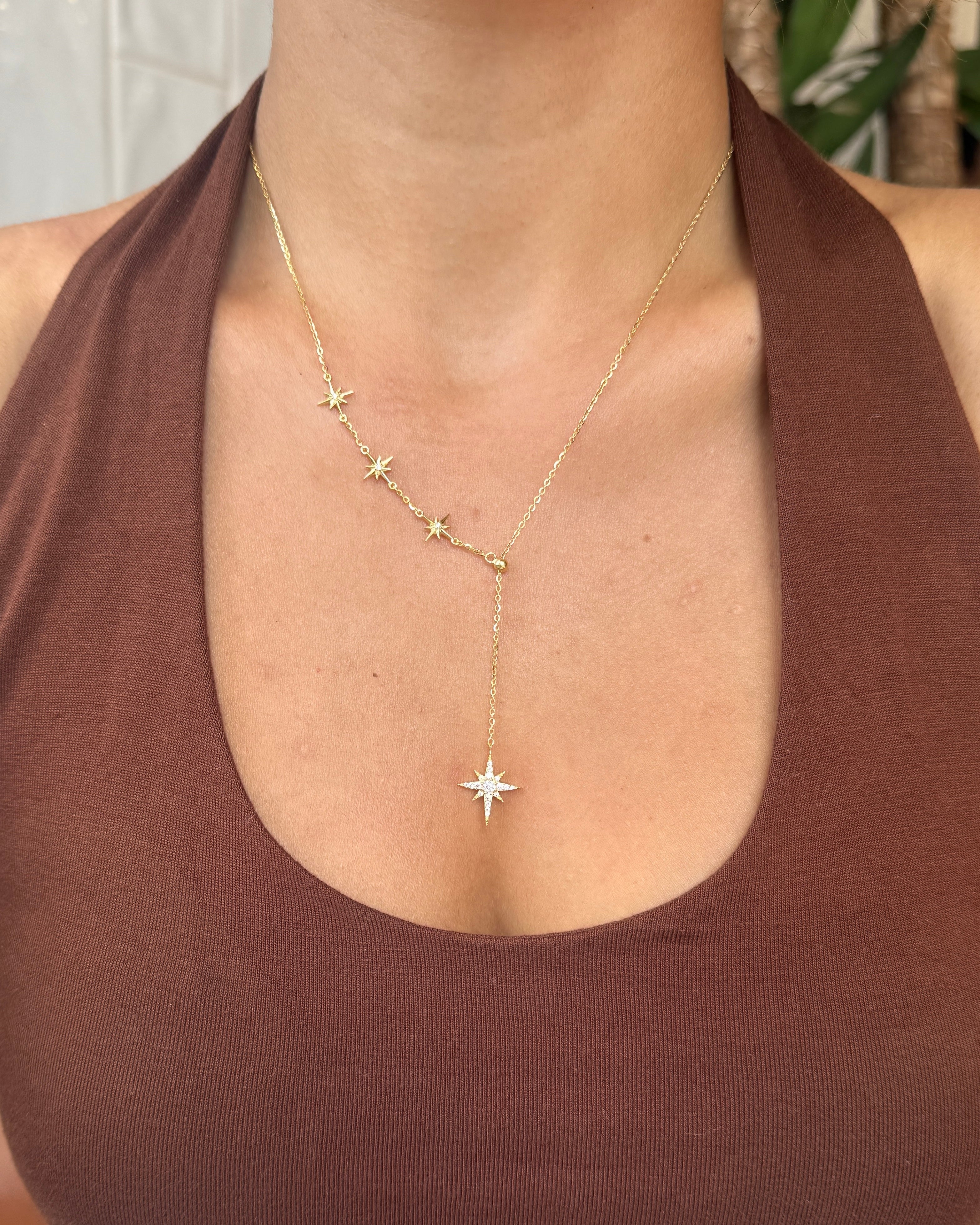 925 | Asansörlü Kutup Yıldız Kolye