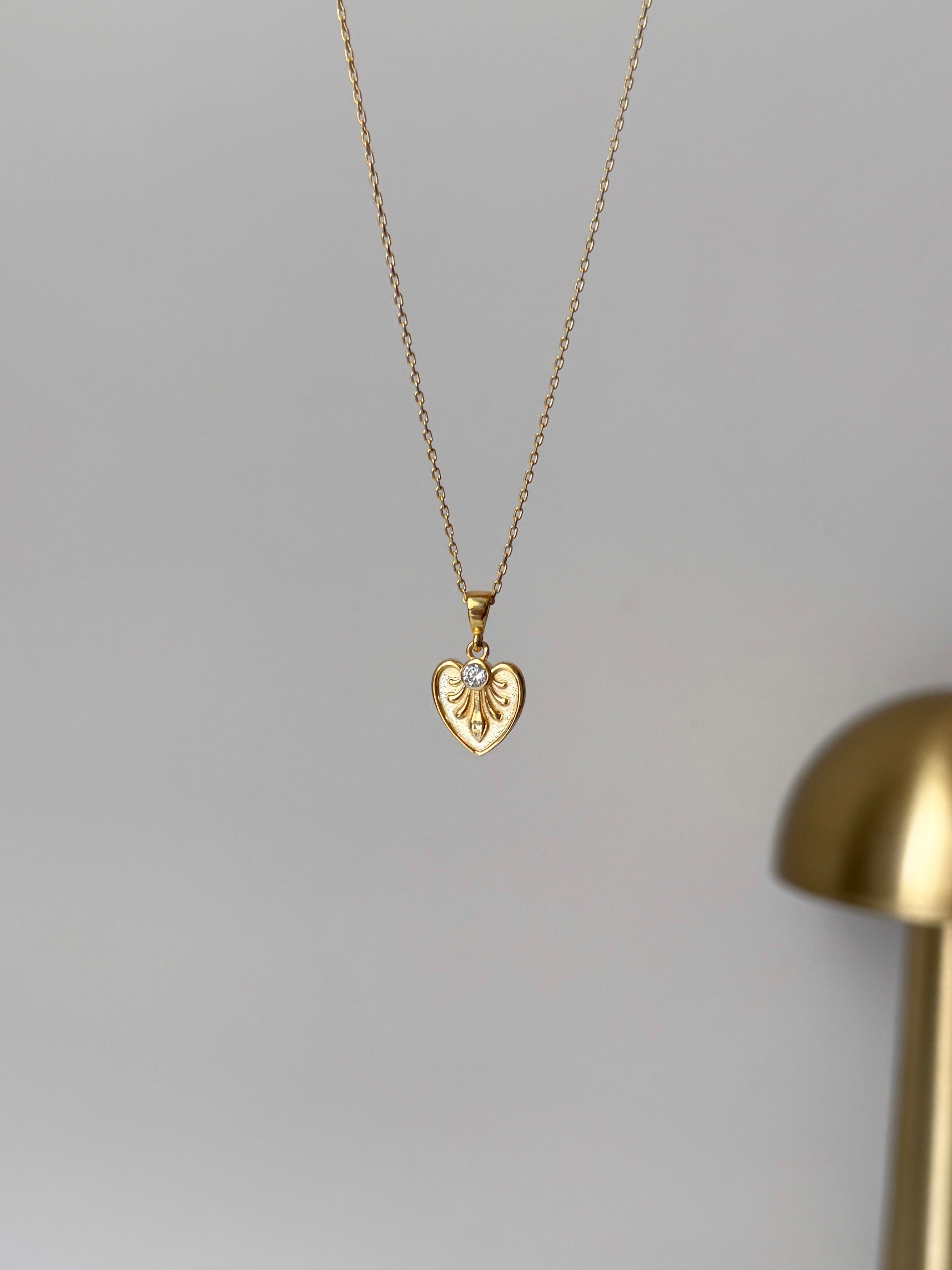 925 | Mini Retro Kalp Kolye