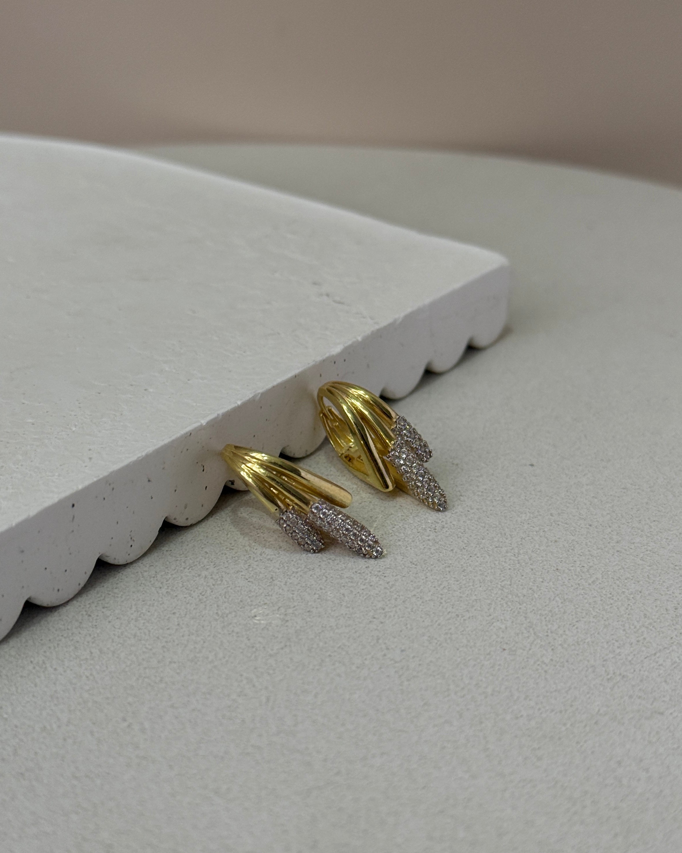 925 | Mix Üçgen Retro Küpe