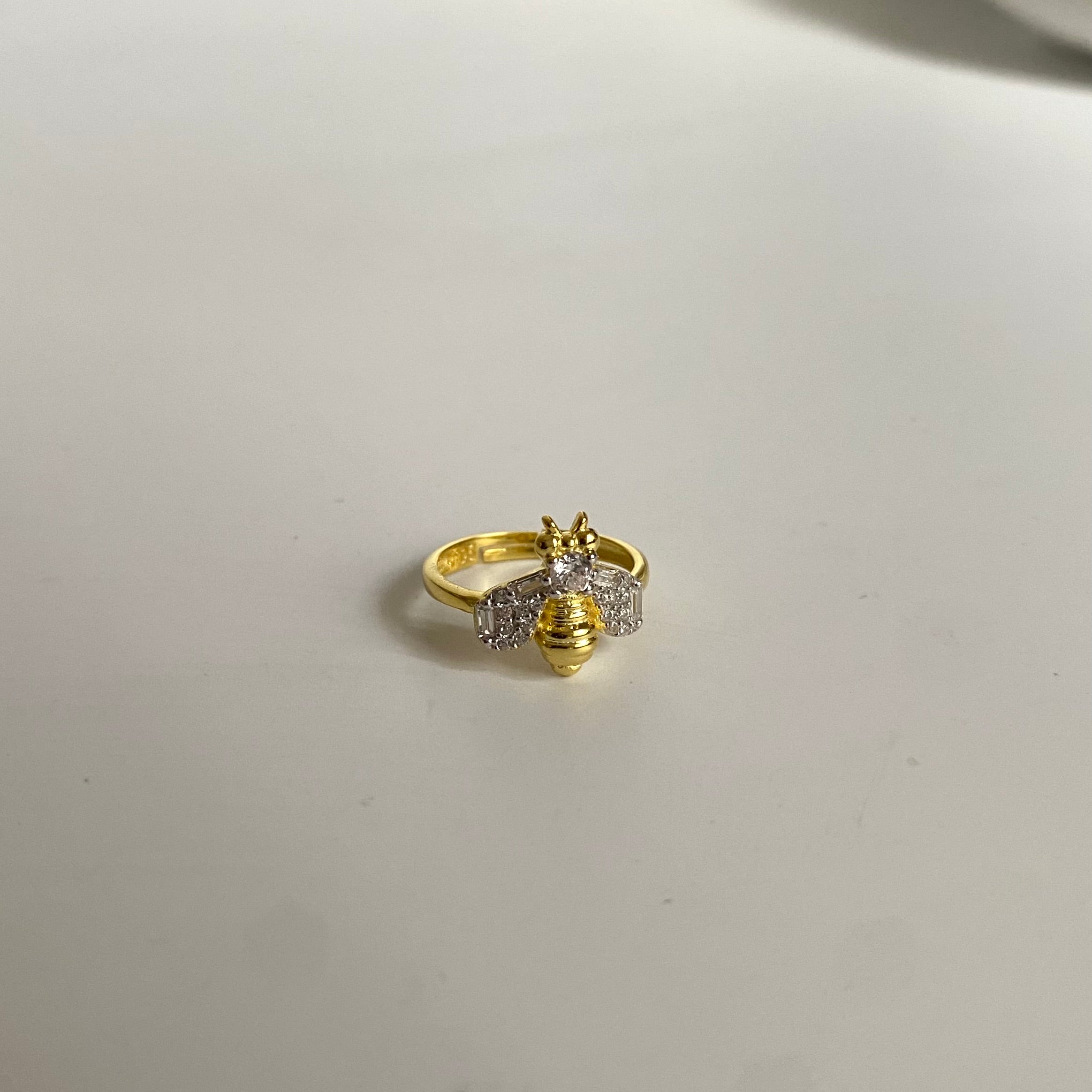 925 Gümüş Arı Serçe Parmak Yüzüğü