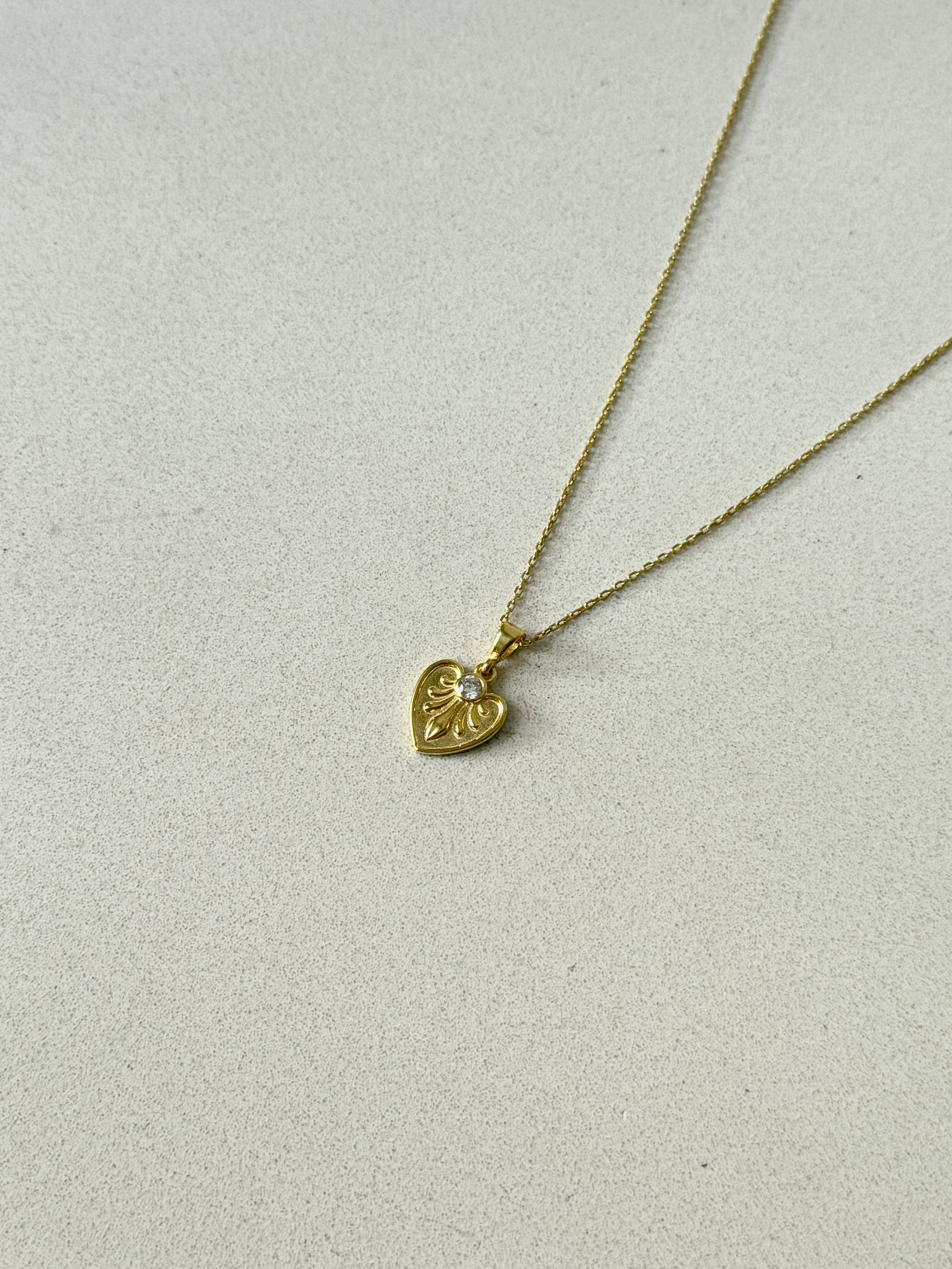 925 | Mini Retro Kalp Kolye
