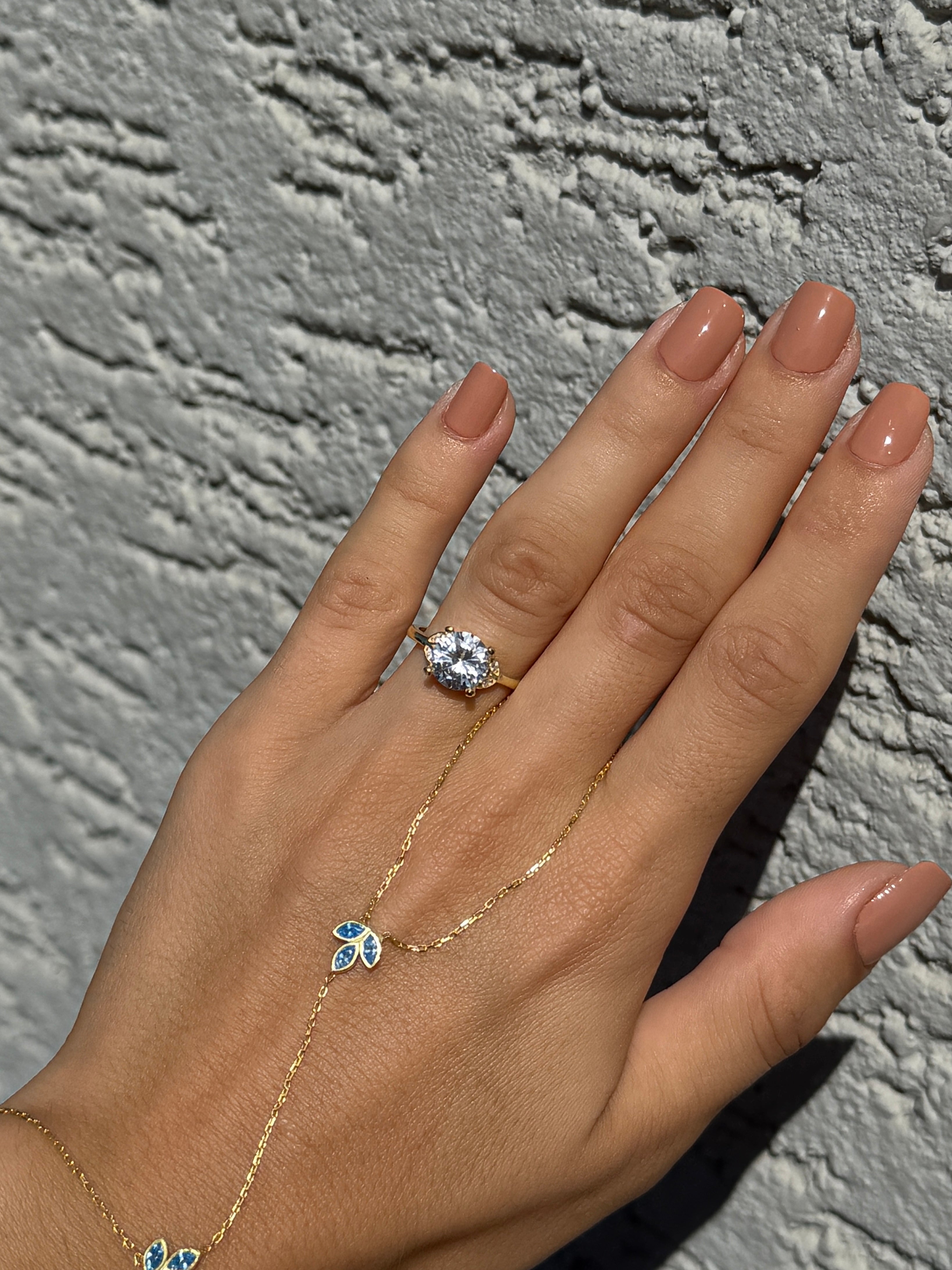 925 | Desenli Yuvarlak Tektaş Yüzük