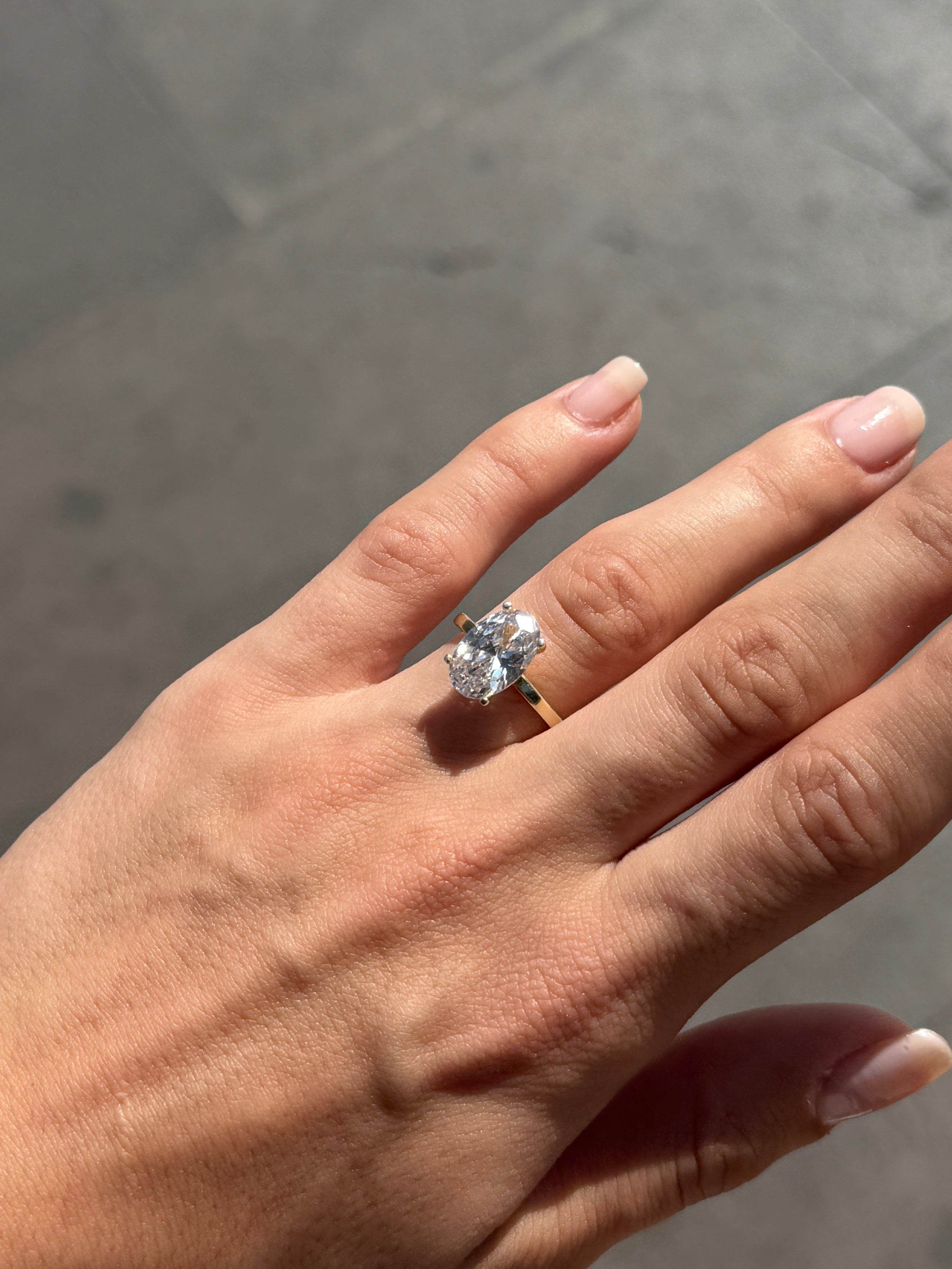 925 Gümüş Damla Tektaş Yüzük