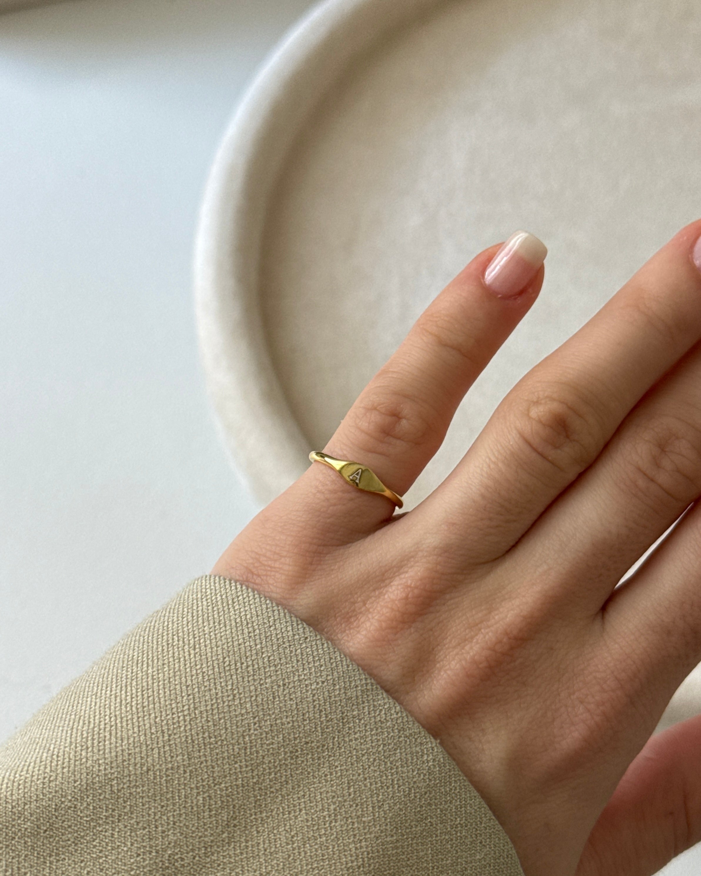 925 | Minimal Harf Yüzük
