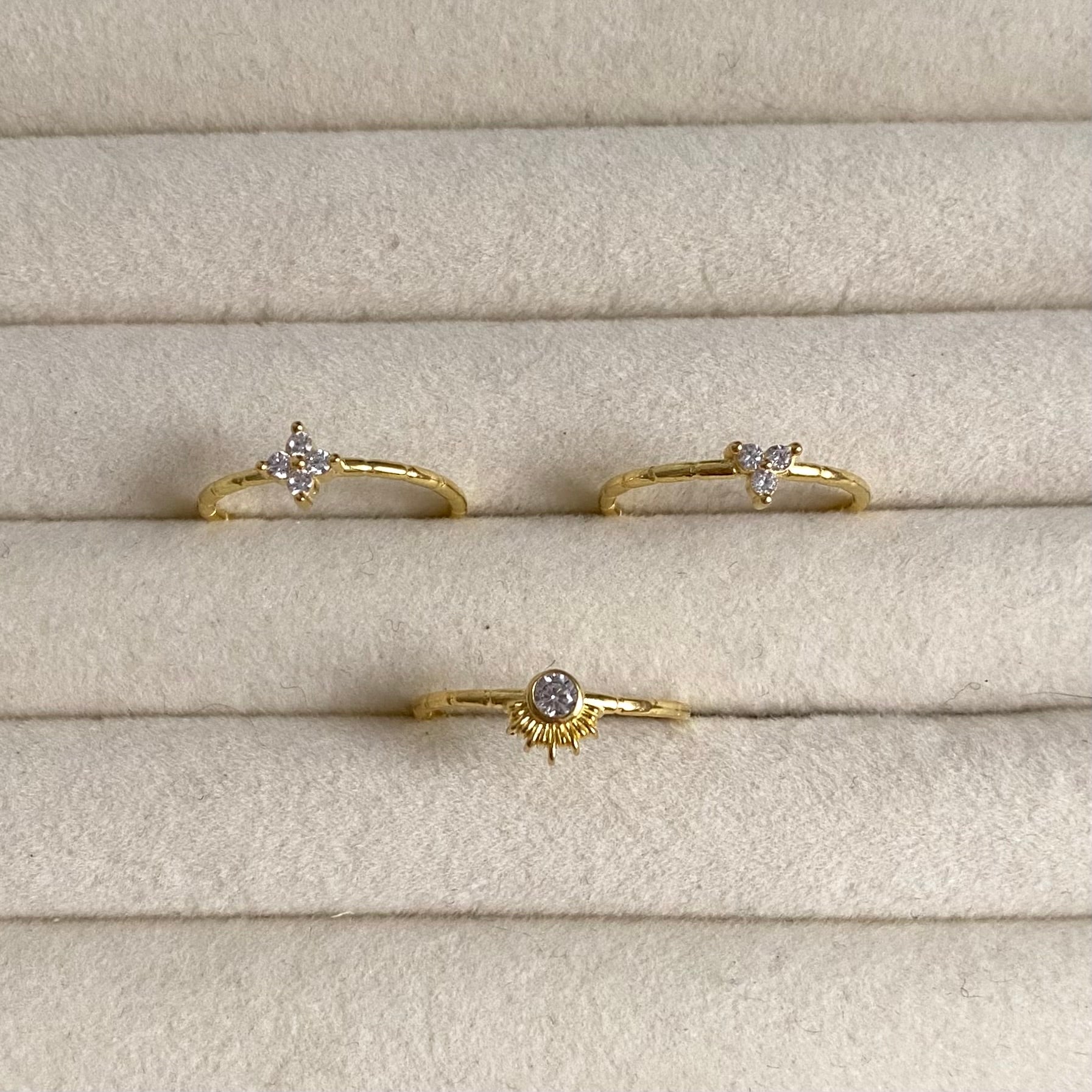 925 Gümüş Minimal Taşlı Yüzük (tek adet)