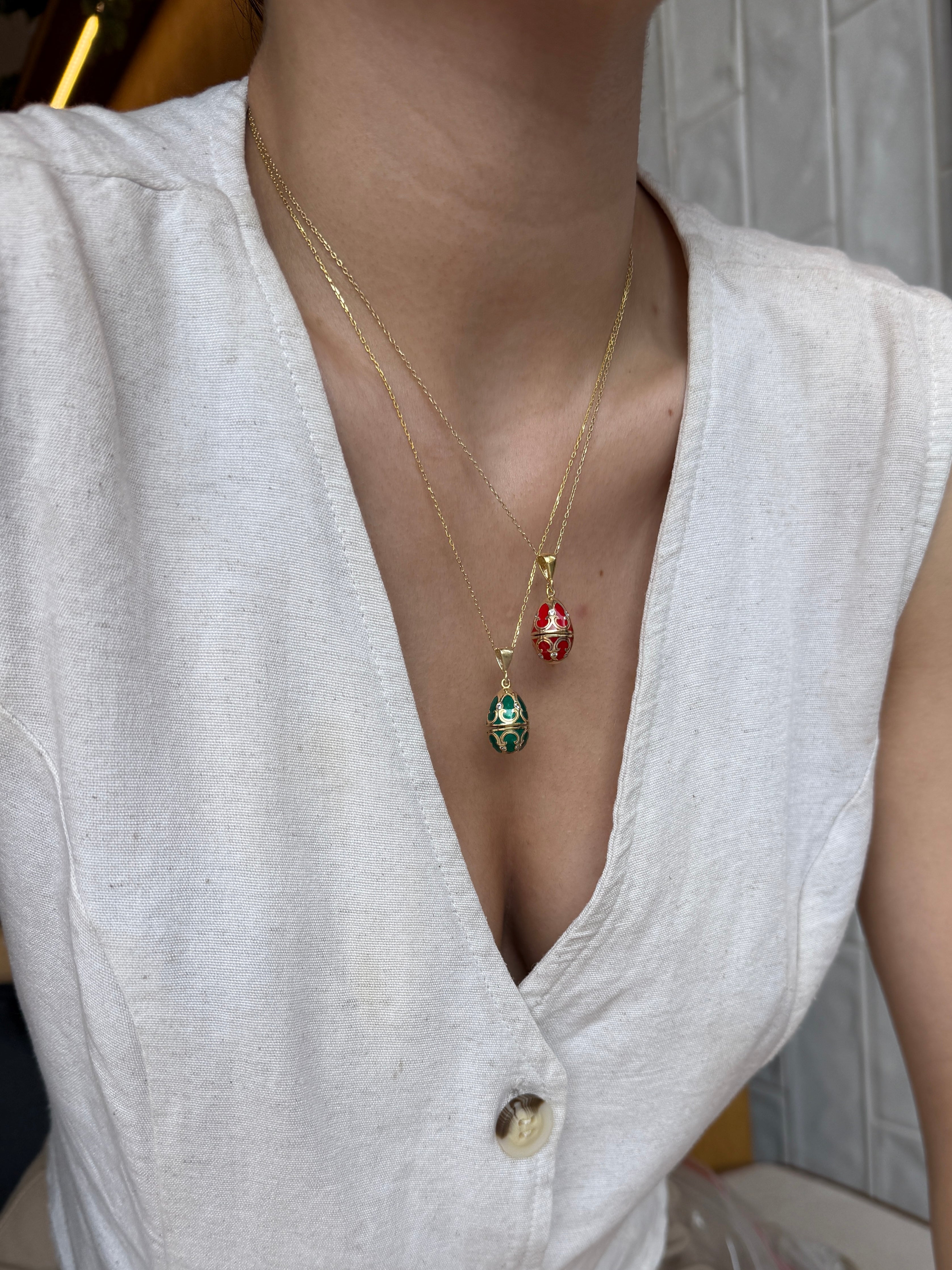 925 Gümüş Limited Şans Yumurtası Kolye