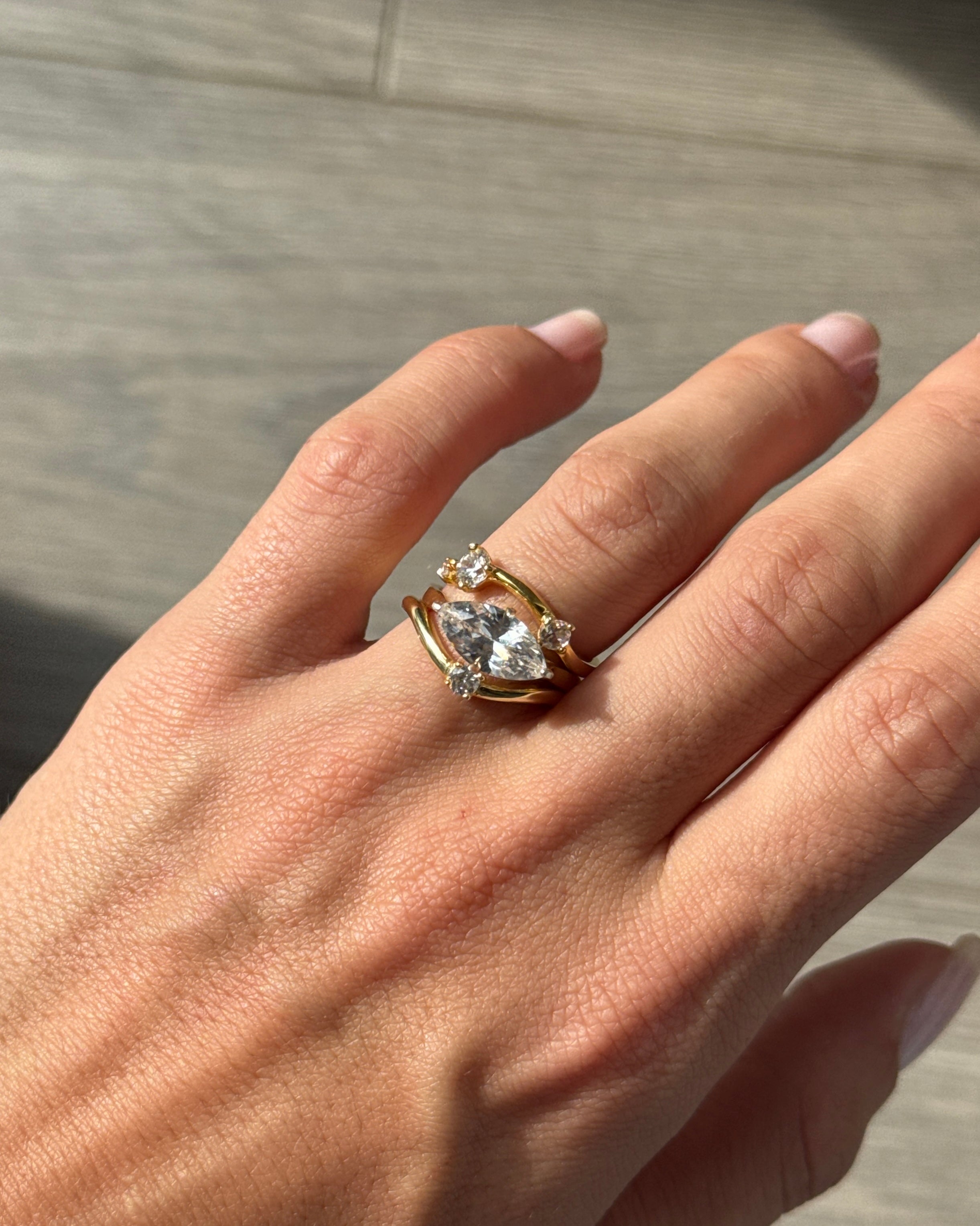 925 | Üçlü Tektaş Set Yüzük