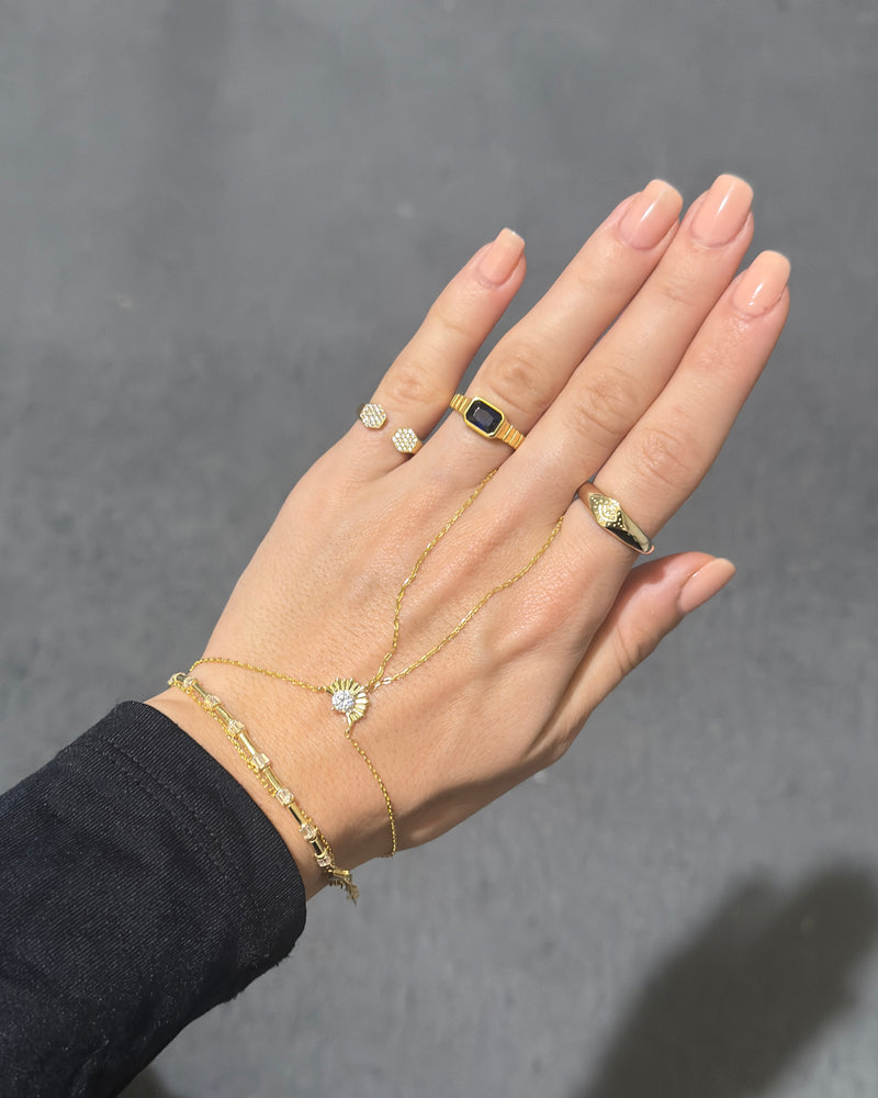 925 | Geometrik Serçe Parmak Yüzüğü