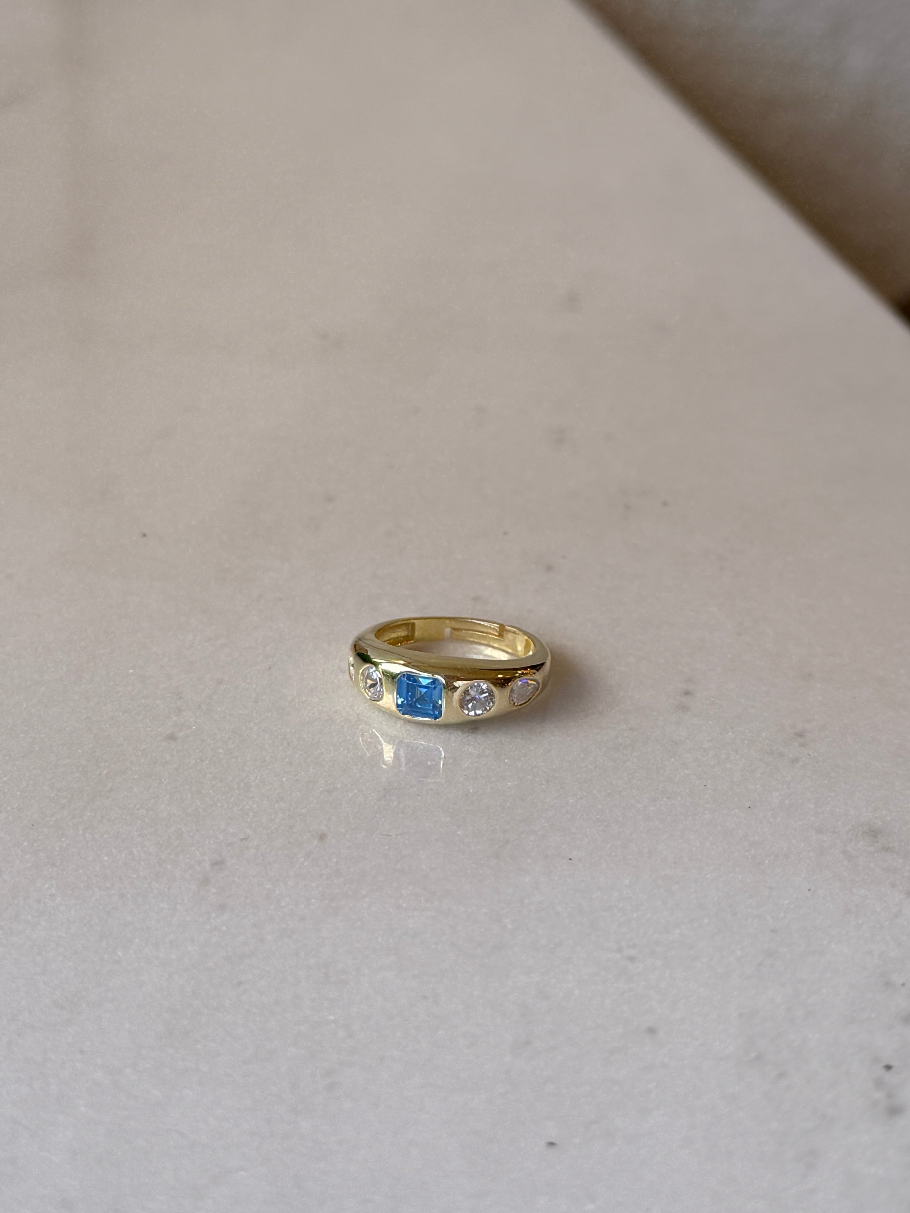 925 Gümüş Bombe Renkli Yüzük