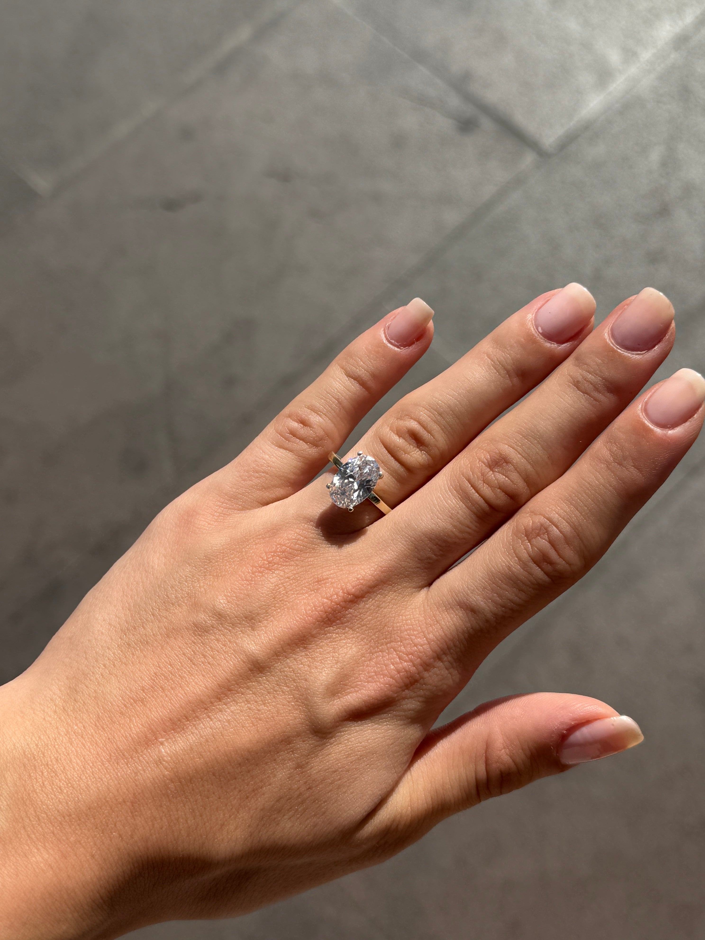 925 Gümüş Damla Tektaş Yüzük