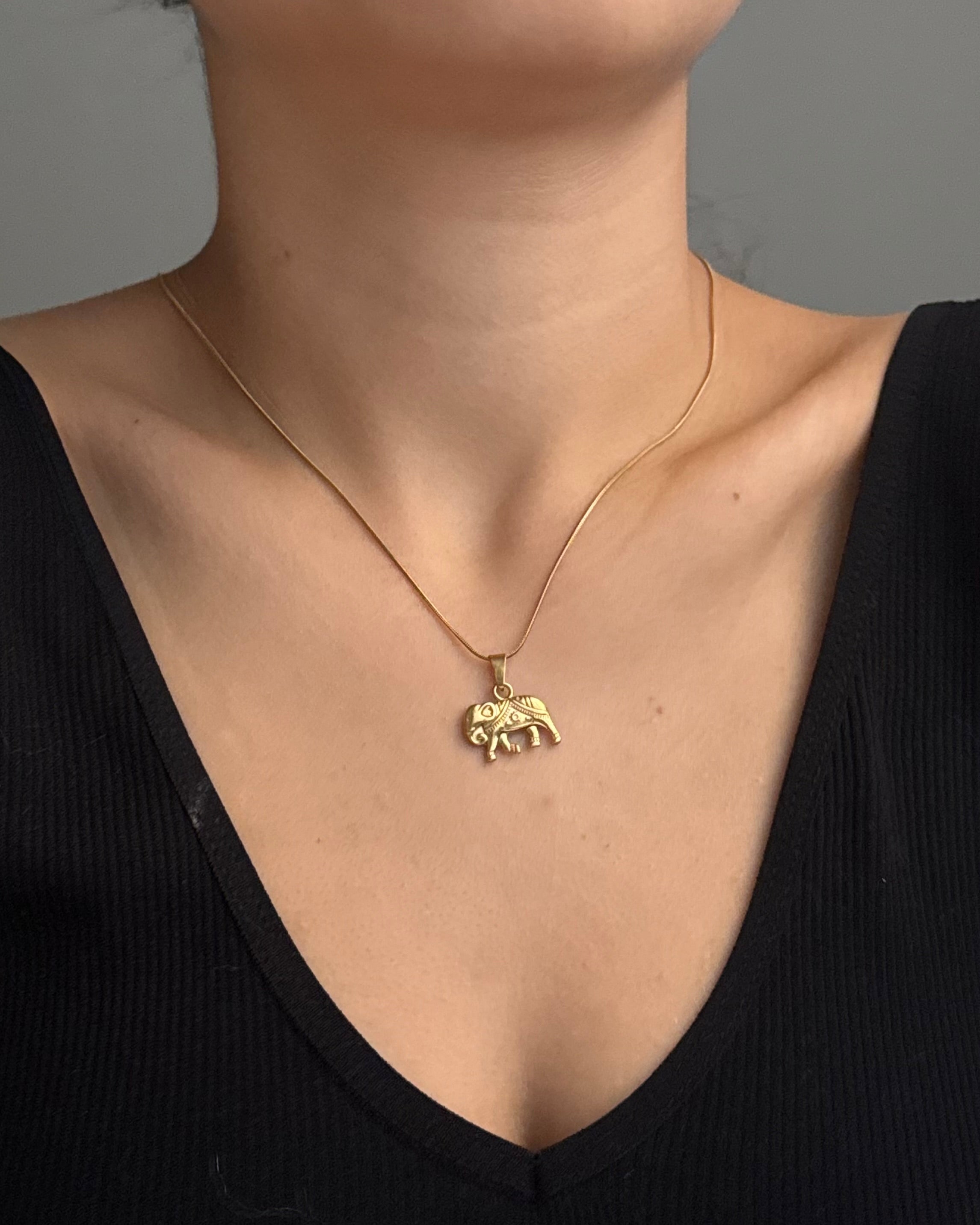 Çelik | Boho Fil Kolye