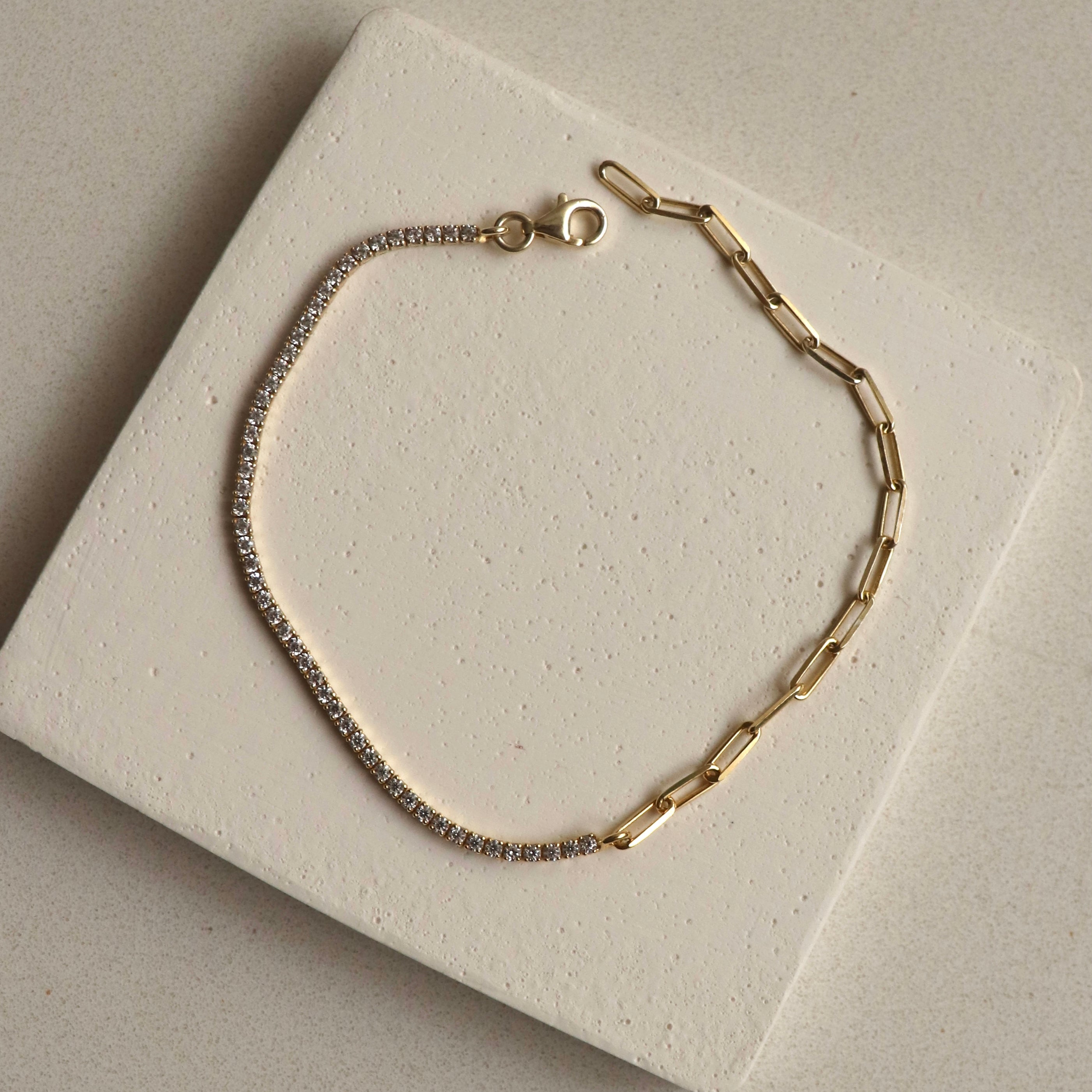 925 Ayar Gümüş | Su Yolu Mix Zincir Bileklik