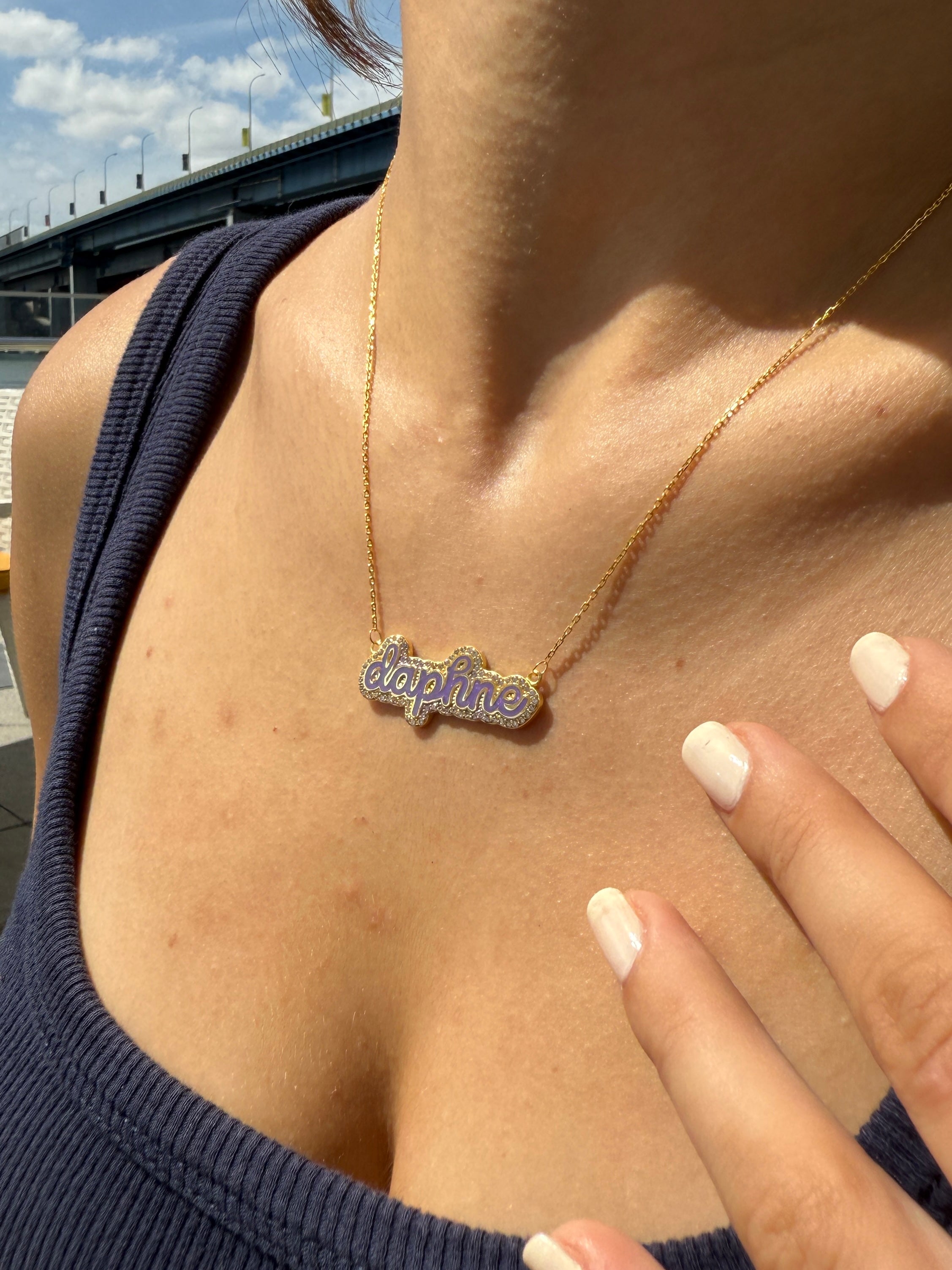 925 | Mineli Taşlı İsim Kolye