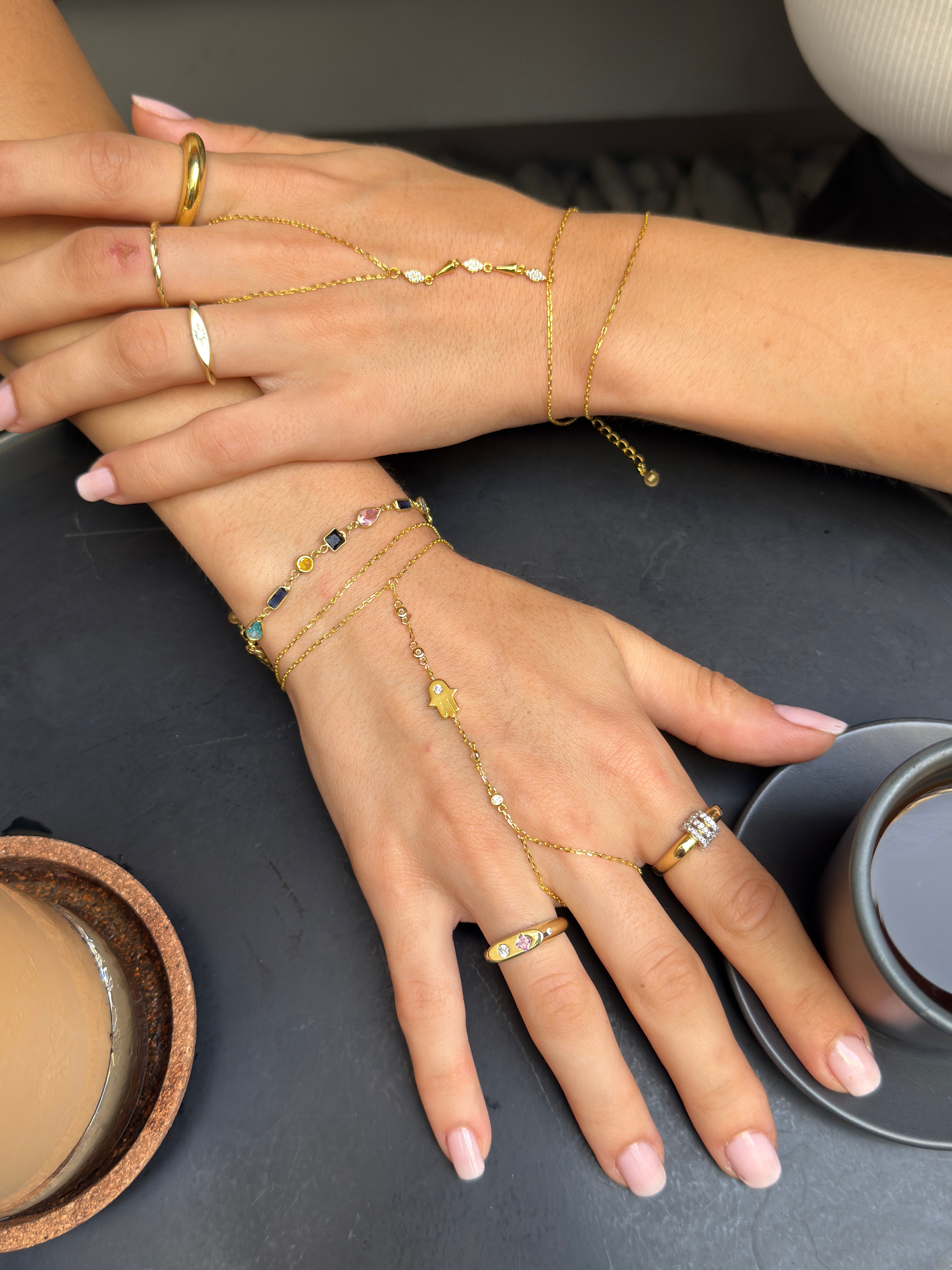 925 | Mini Taş Hamsa Şahmeran