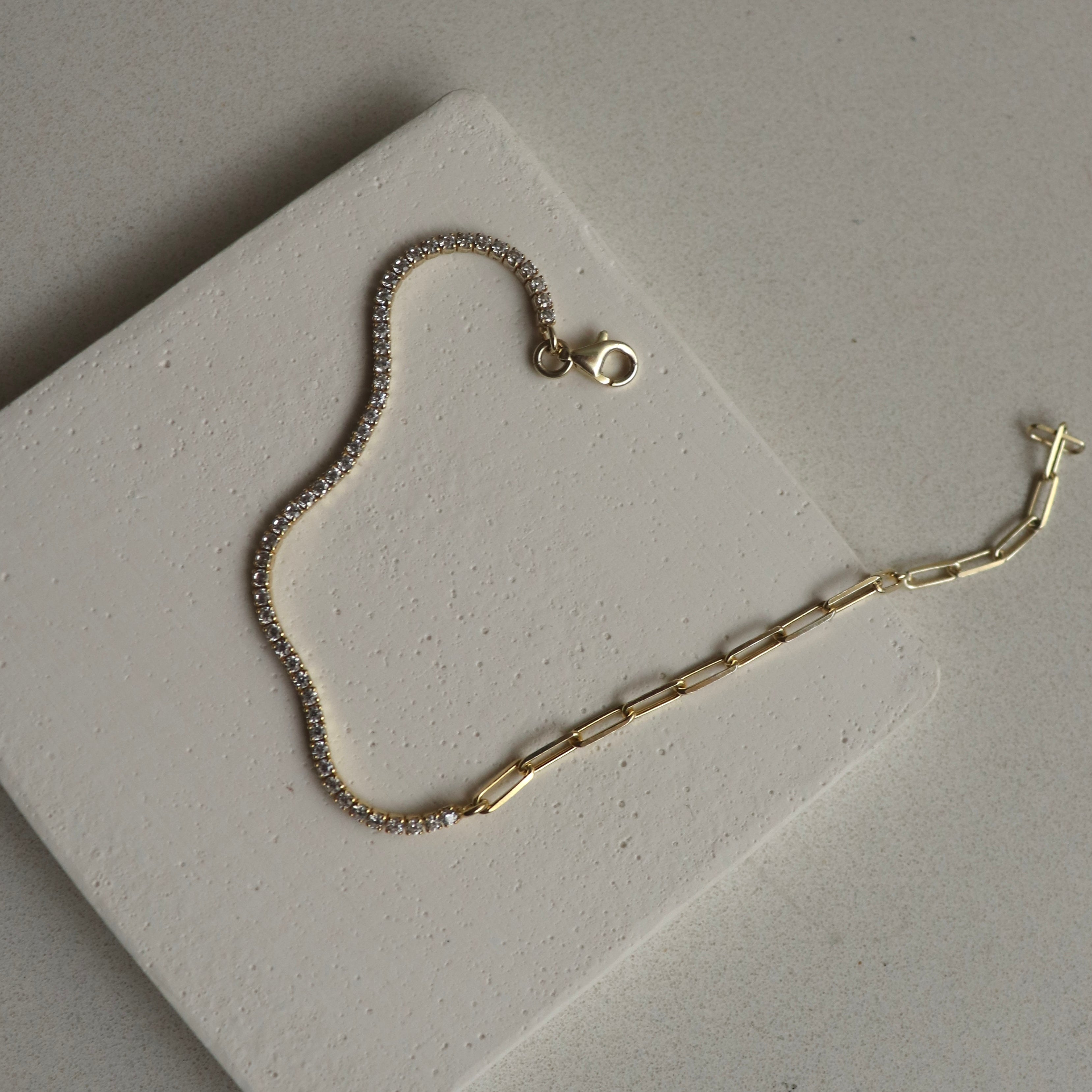 925 Ayar Gümüş | Su Yolu Mix Zincir Bileklik