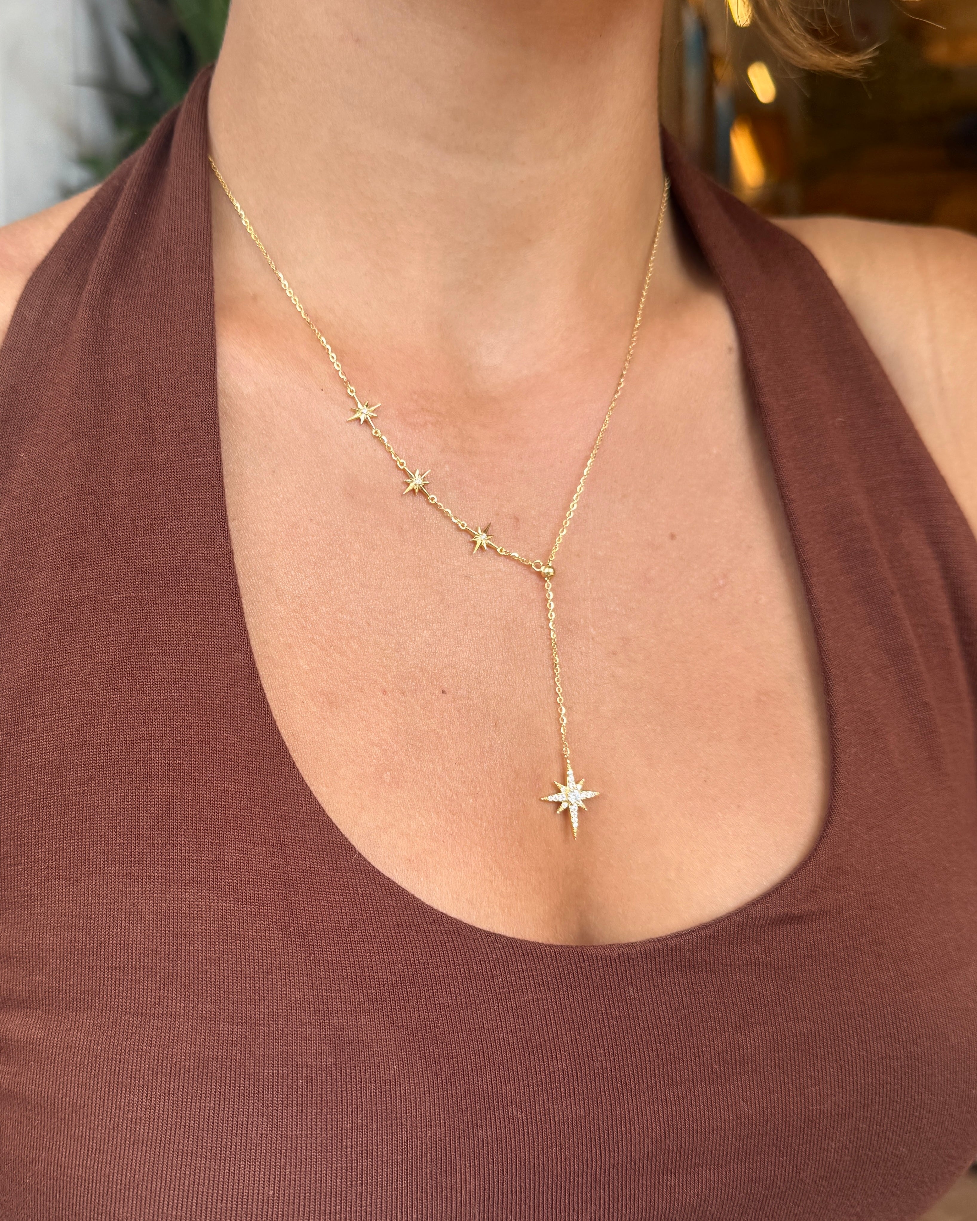 925 | Asansörlü Kutup Yıldız Kolye