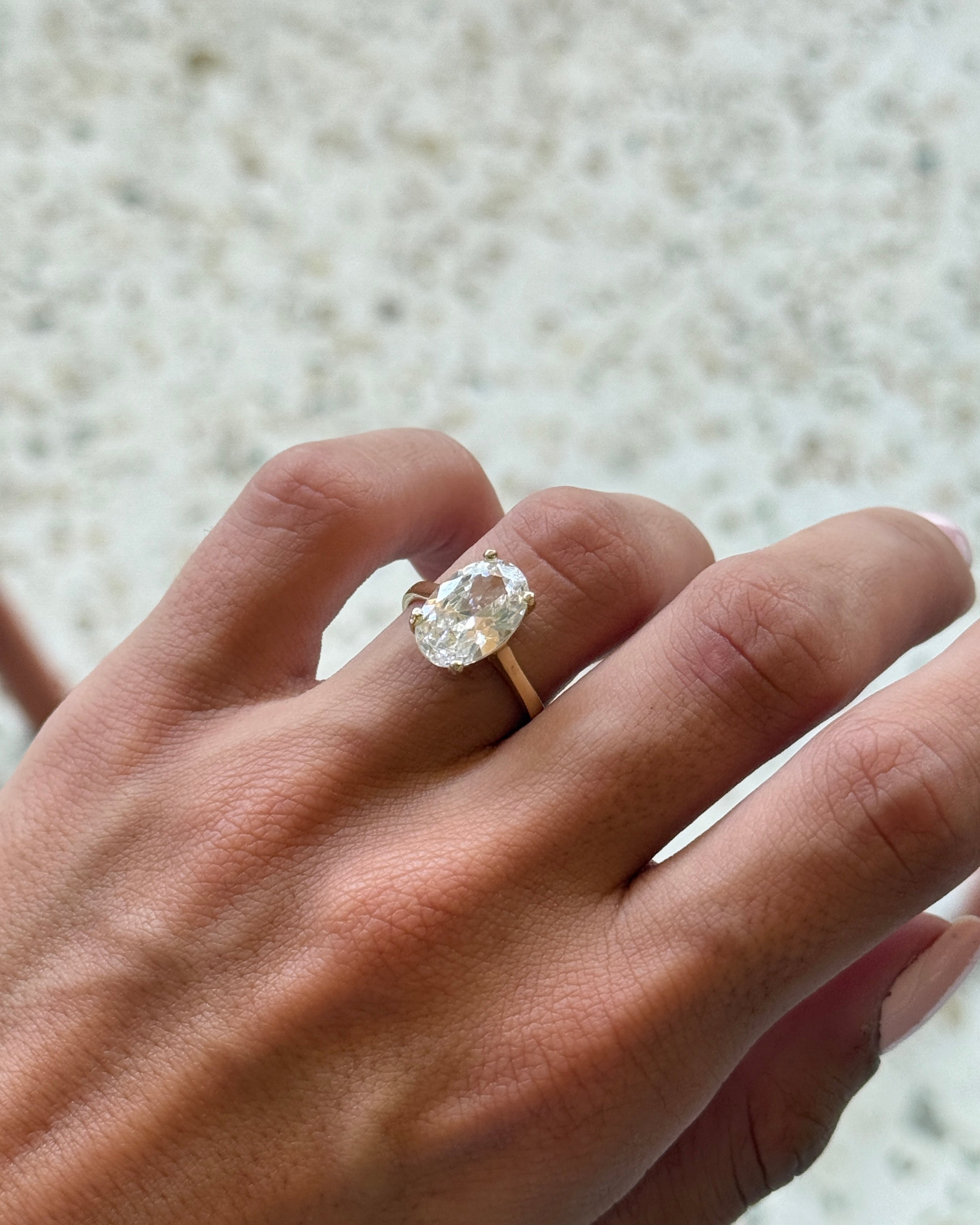 925 | Oval Tektaş Yüzük Ayarlanabilir