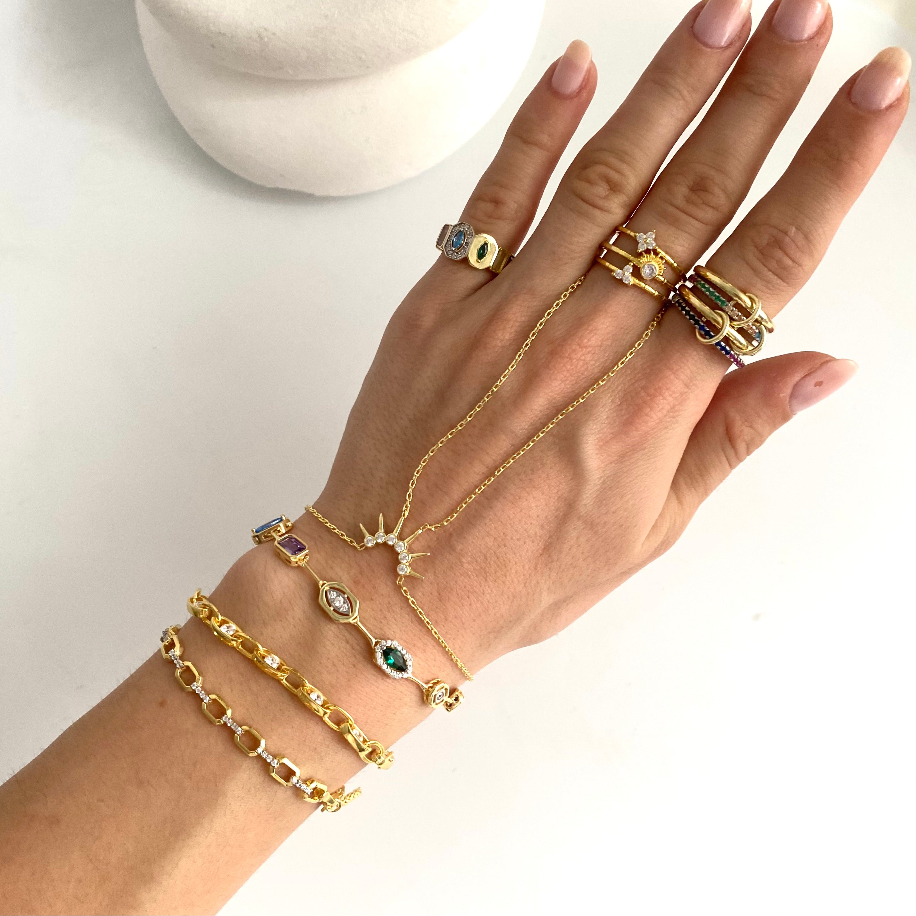 925 Gümüş Yarım Güneş Şahmeran