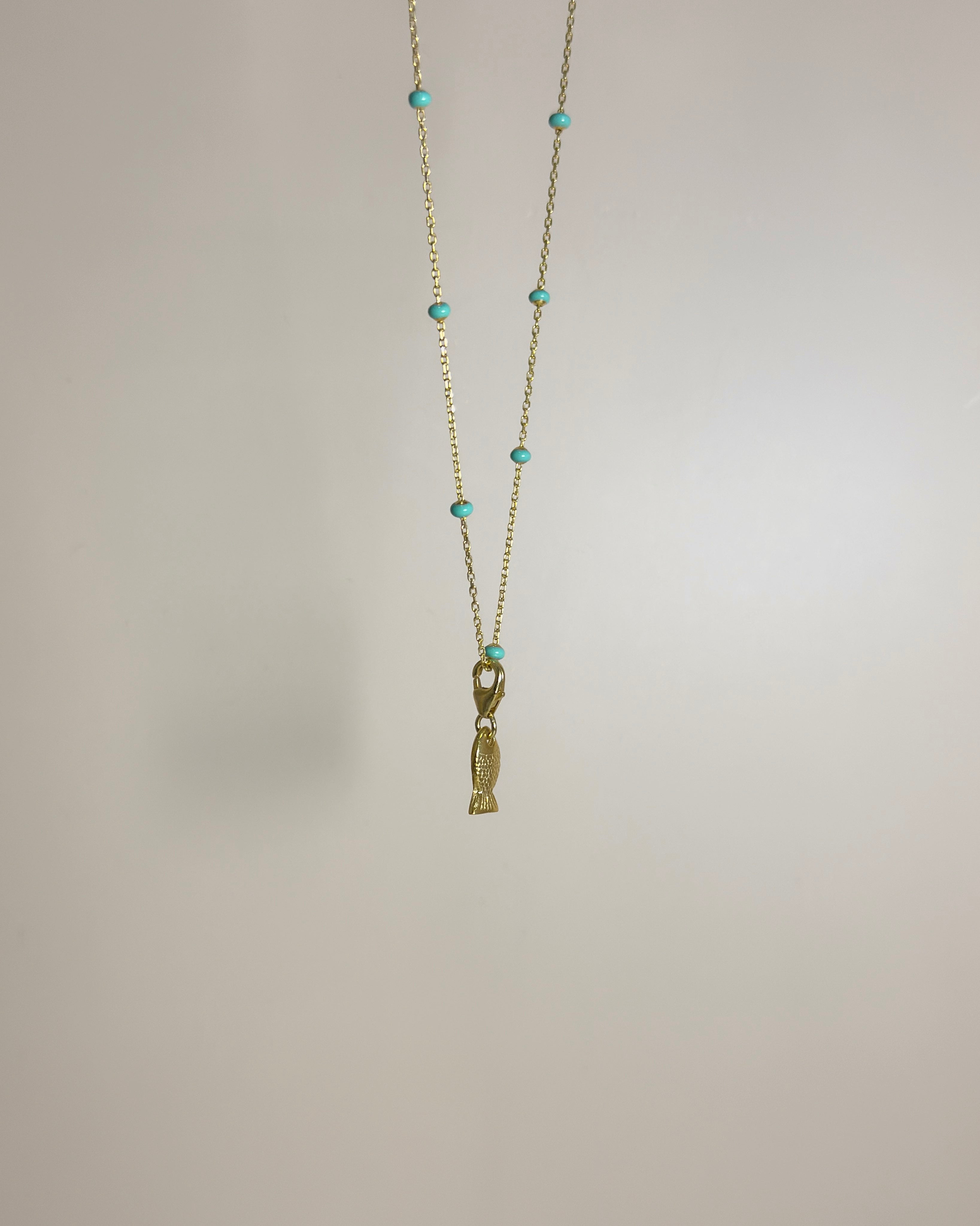 925 | Mineli Zincirde Şans Balığı Kolye