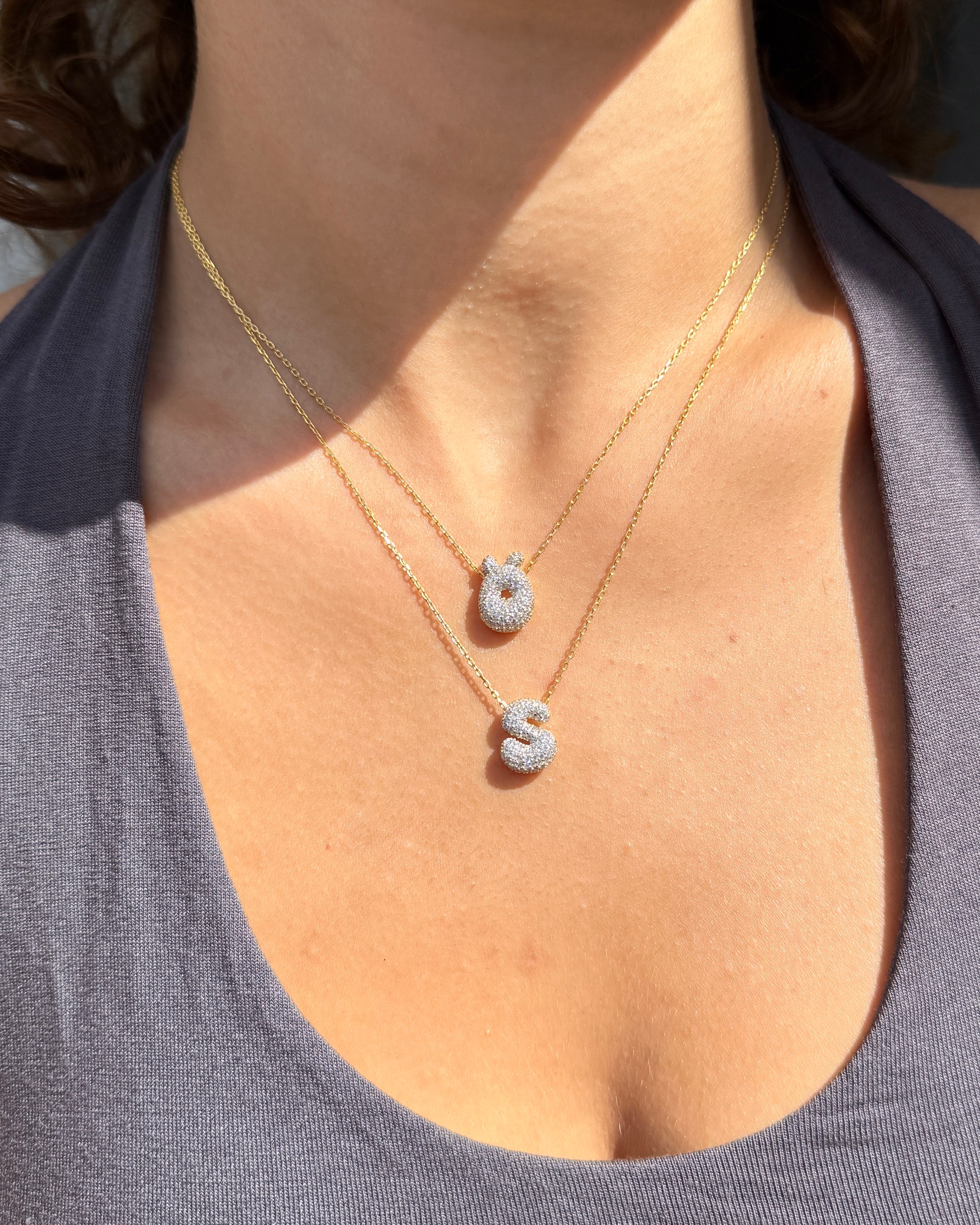 925 | Mini Asimetrik Harf Kolye