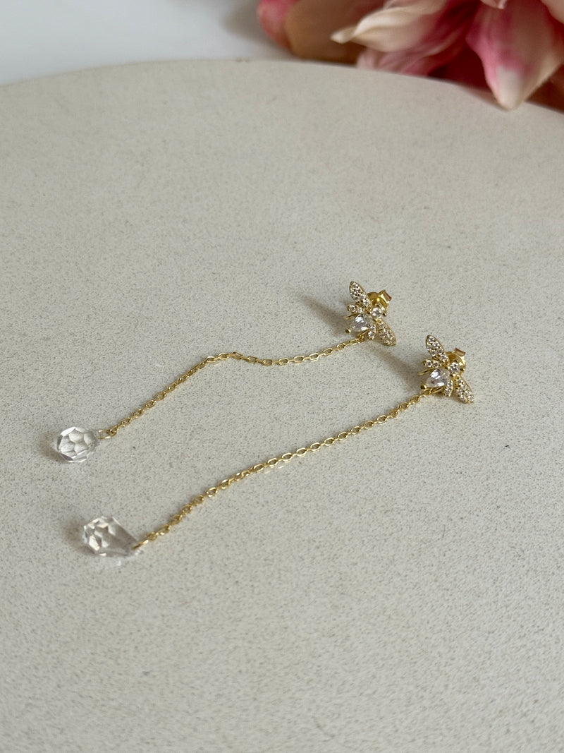 925 Gümüş Sallantı Arı Küpe