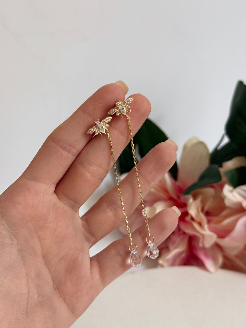 925 Gümüş Sallantı Arı Küpe