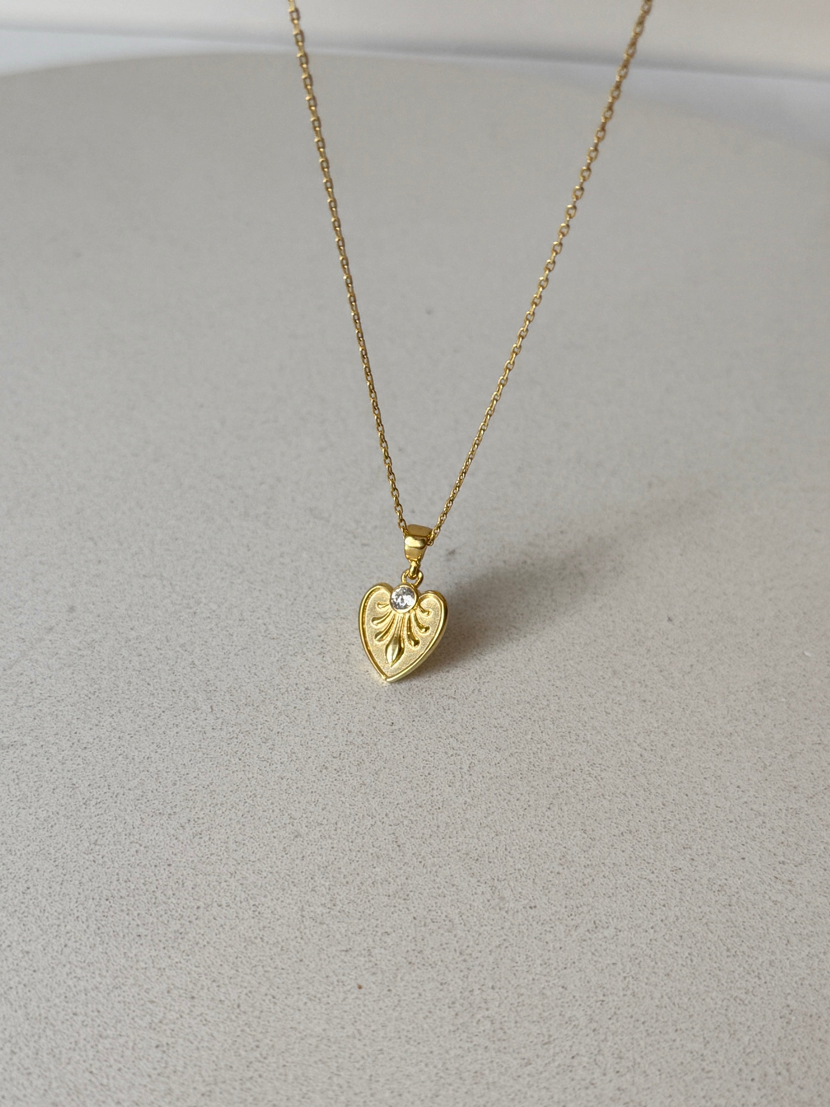 925 | Mini Retro Kalp Kolye