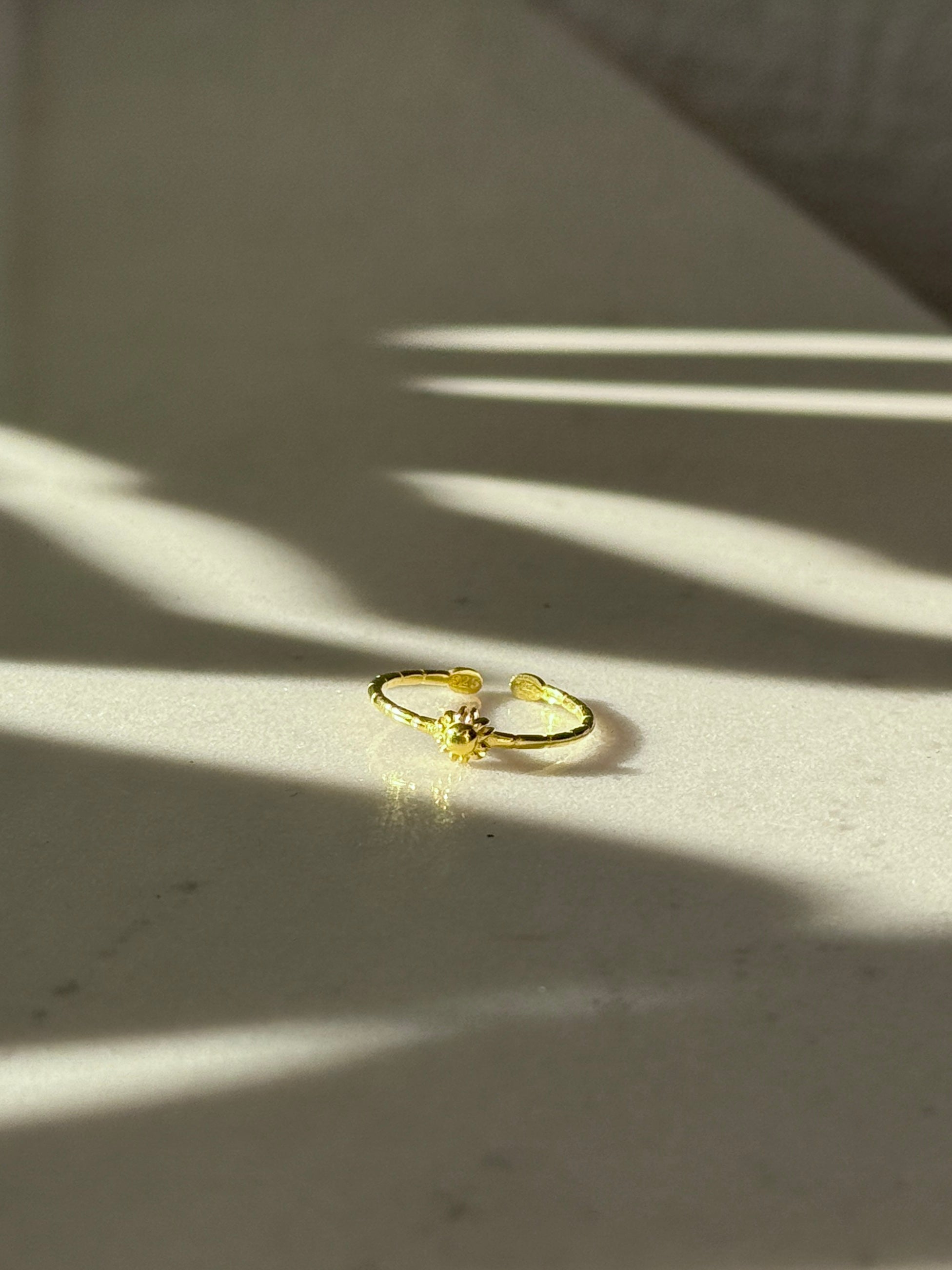 925 Gümüş Mini Güneş Yüzük