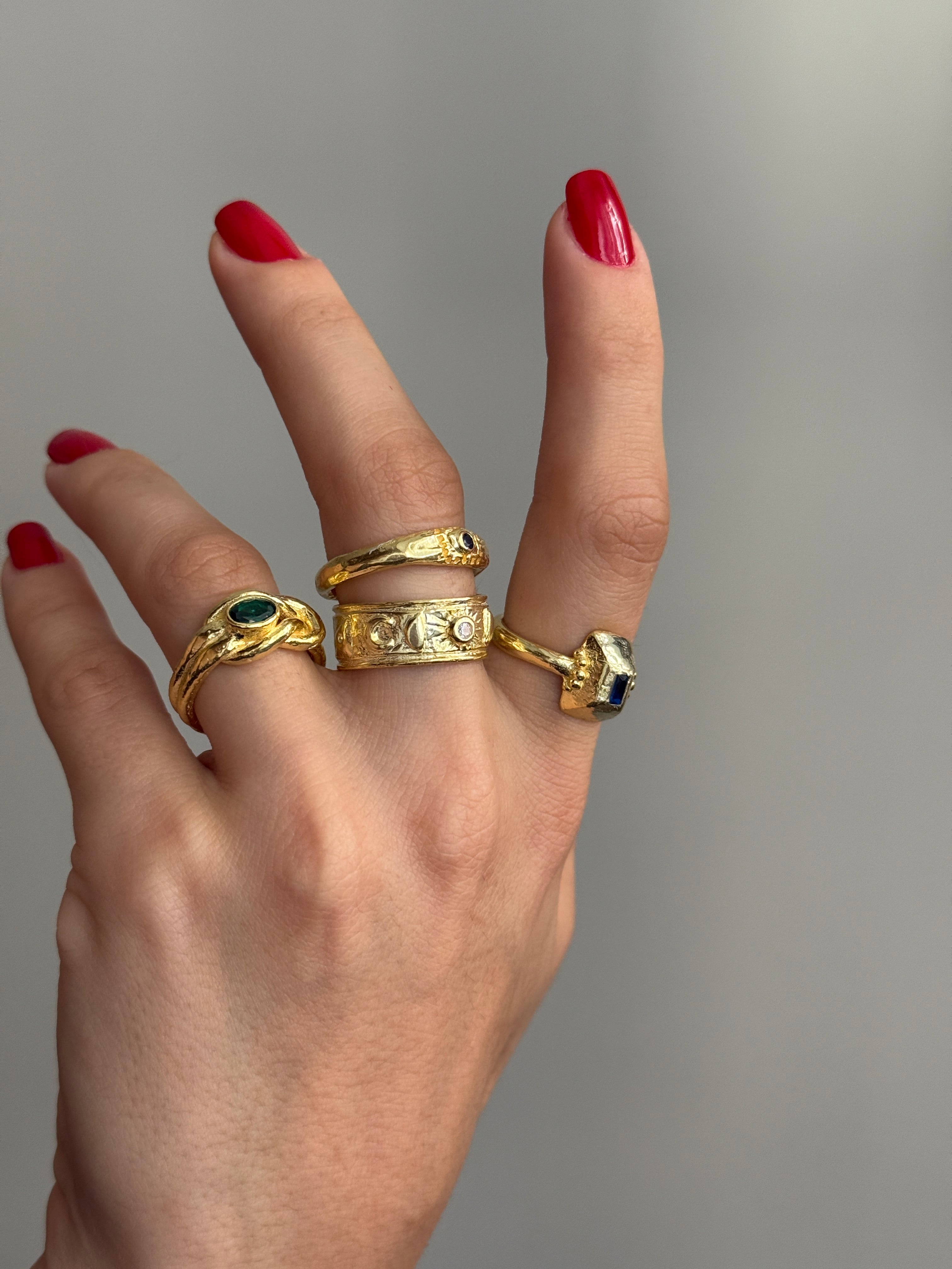 925 | El Yapımı Dörtgen Yüzük