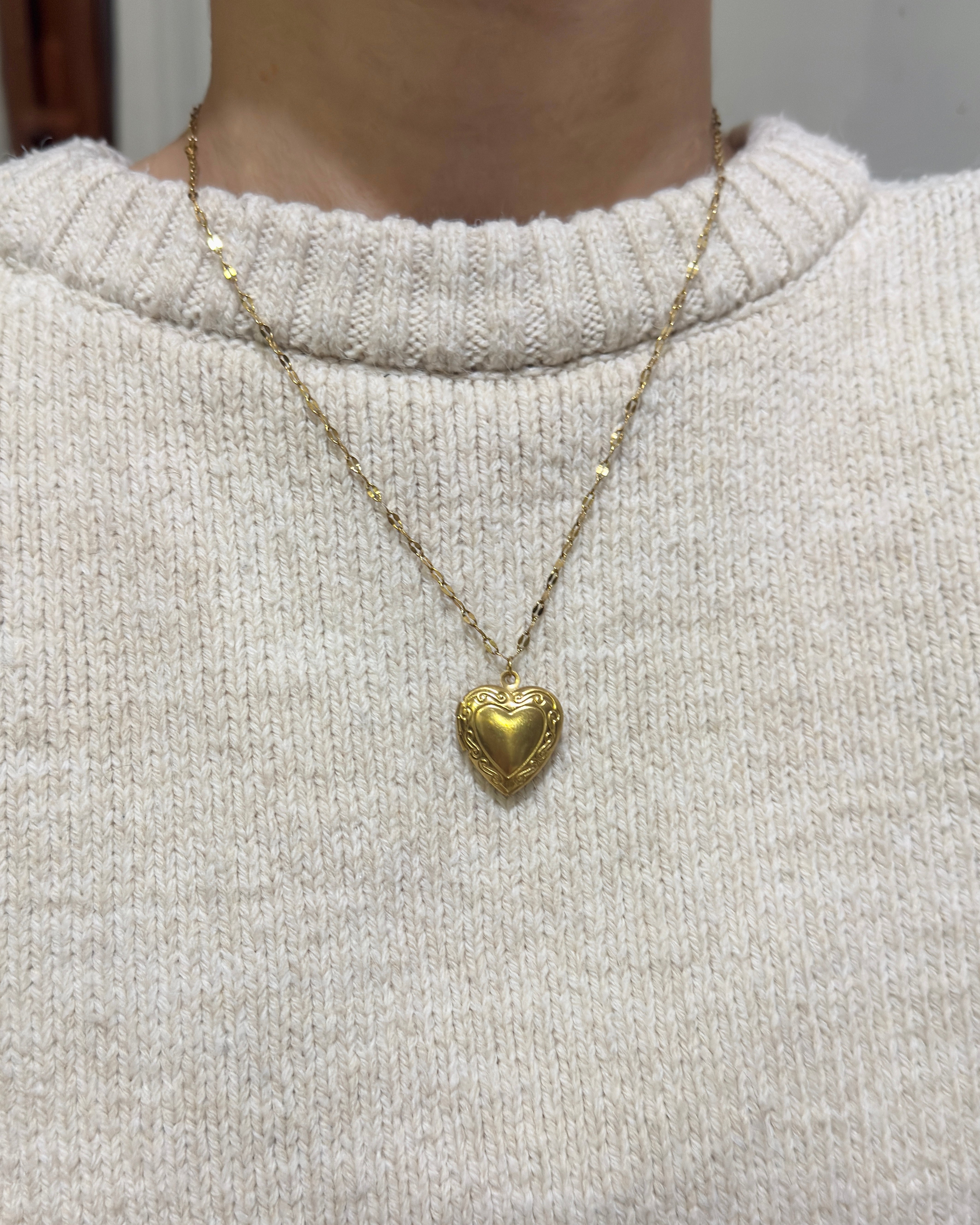 Çelik | Resimli Kalp Anı Kolyesi