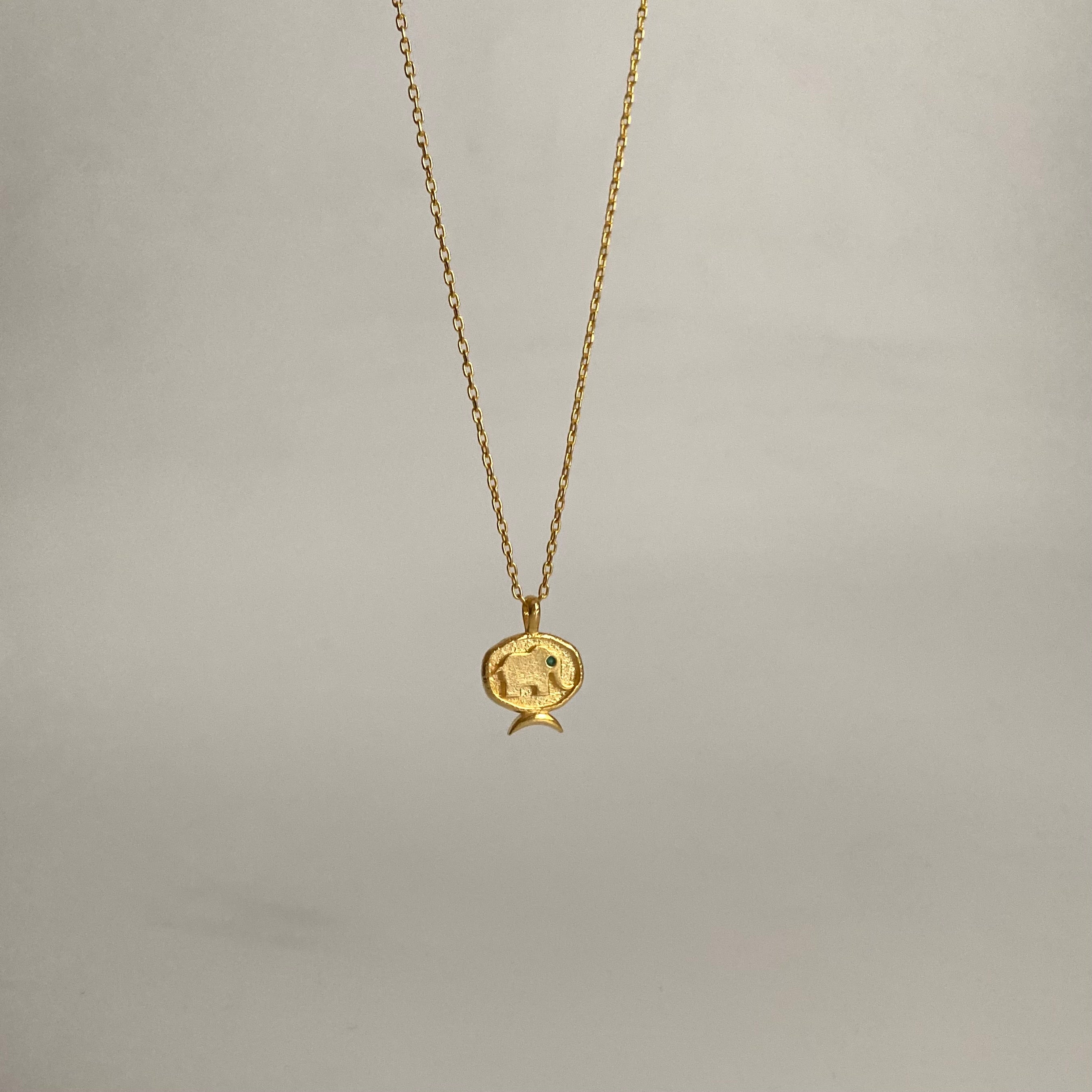 925 Gümüş Bereket Fil Minimal Kolye