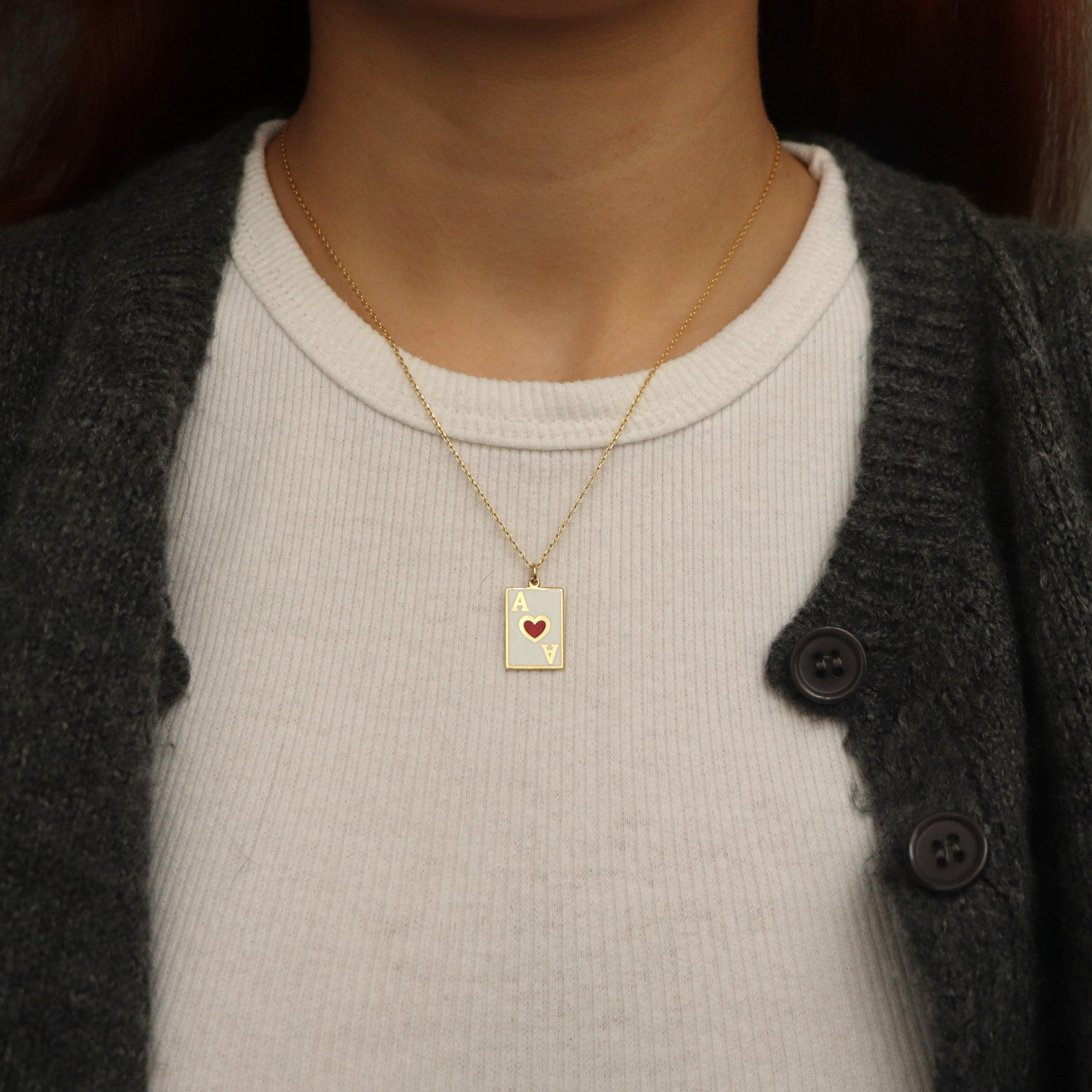 925 Ayar Gümüş | As Kart Kolye