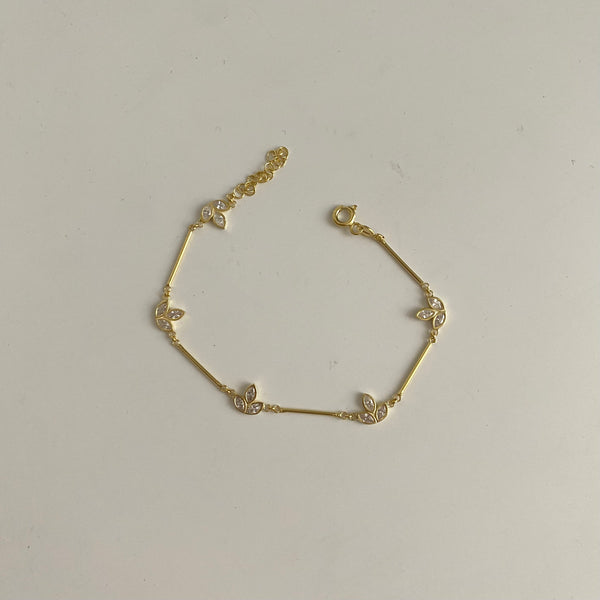 925 Gümüş Çubuk Lotus Bileklik