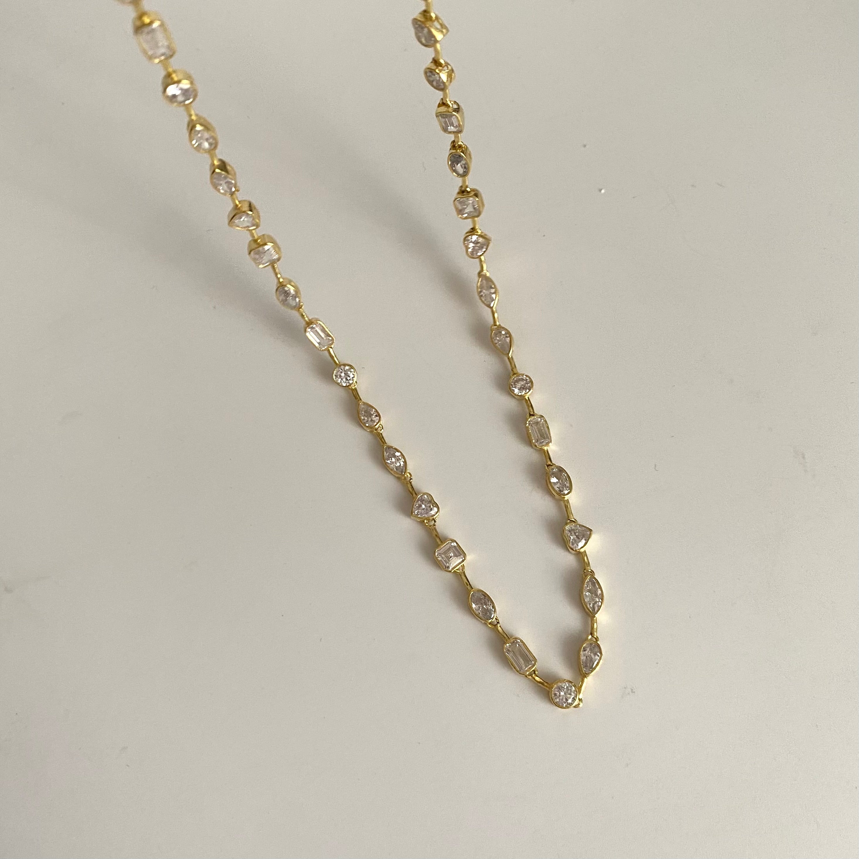 925 Gümüş Luxury Geometrik Mix Taş Kolye