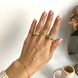 925 Gümüş Mix Baget Chain Yüzük