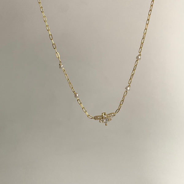 925 Gümüş İncili Arı Choker
