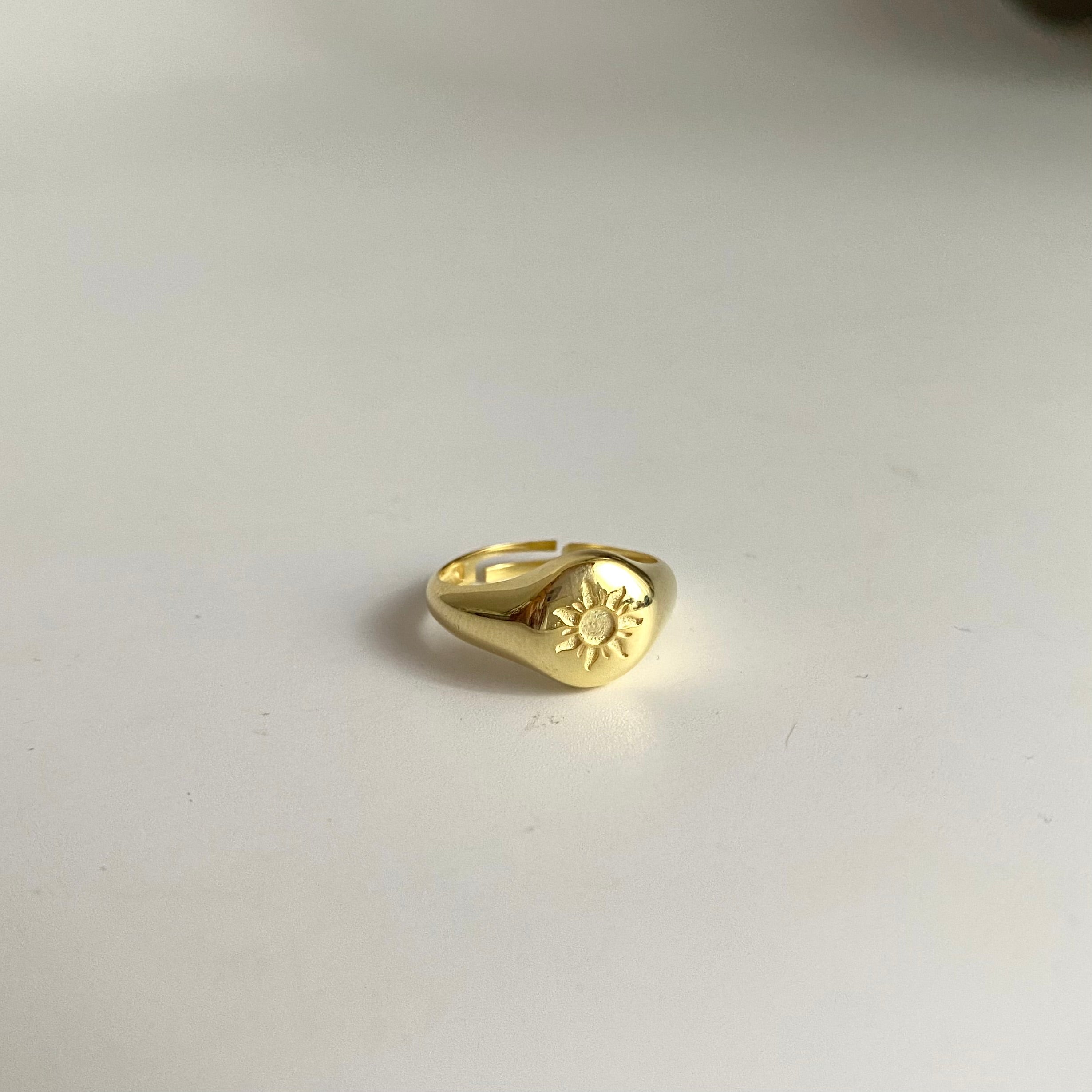 925 Gümüş Güneş Serçe Parmak Yüzüğü