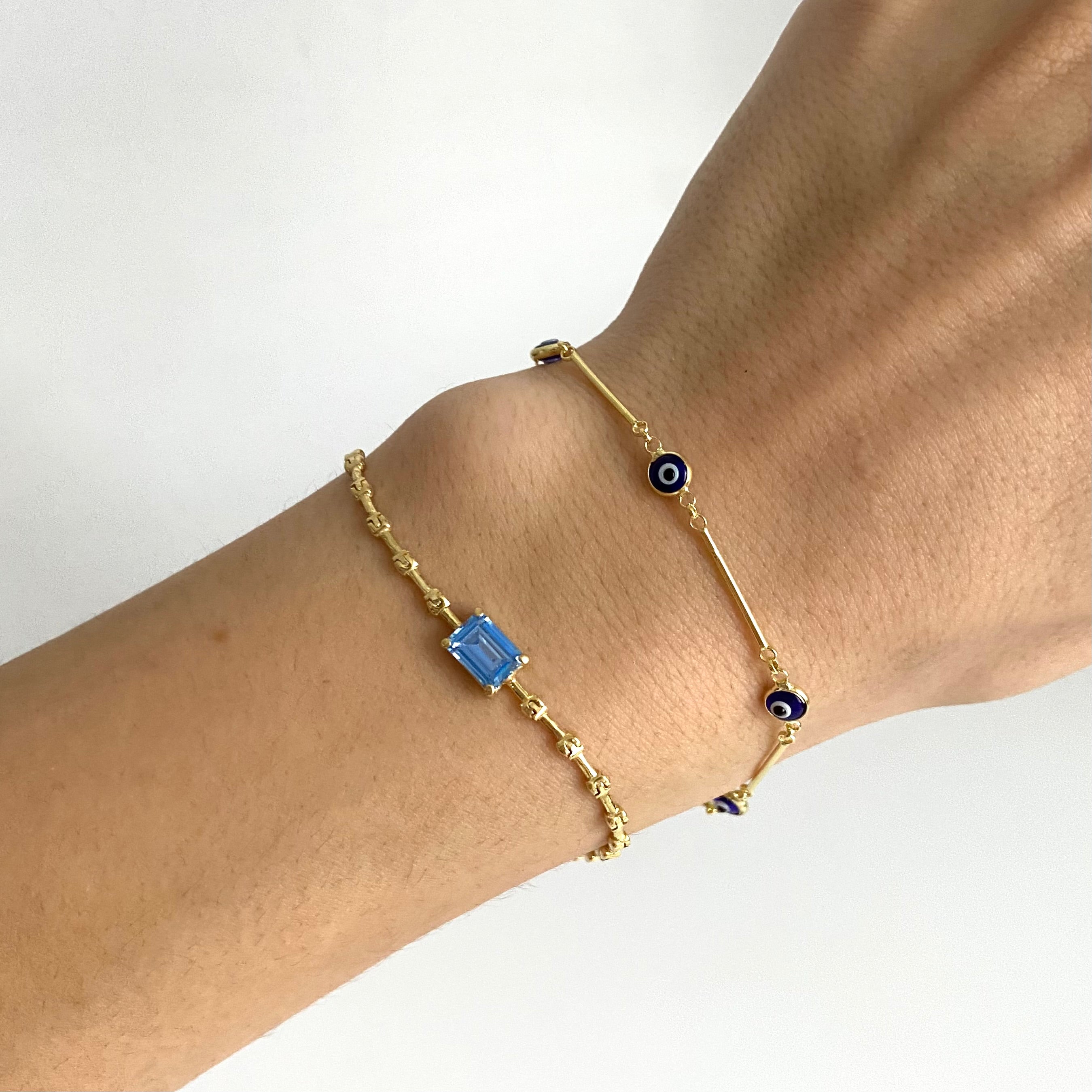 925 Gümüş Nazar Çubuk Bileklik